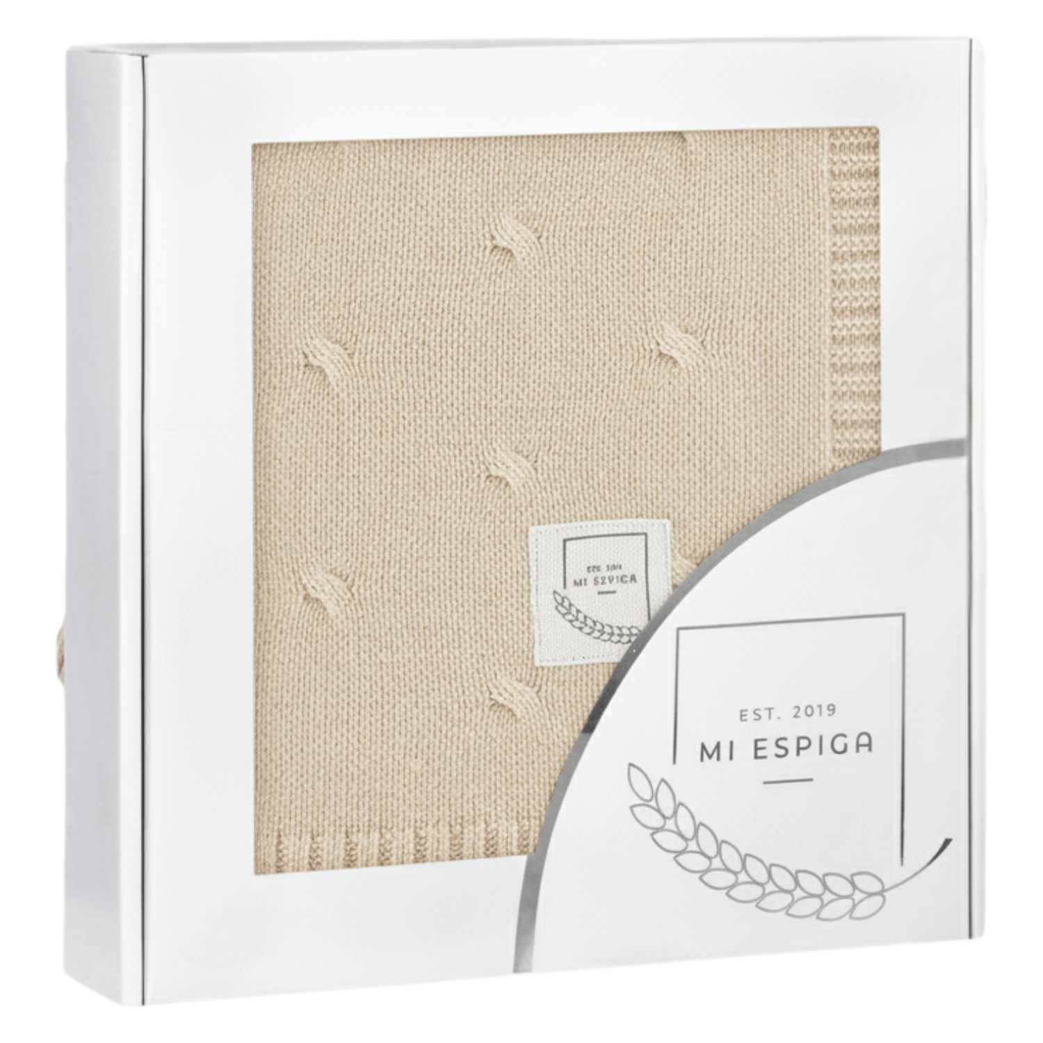 Battaniye - Pamuklu Triko Örgü Bebek Battaniyesi Sycamore - Miespiga