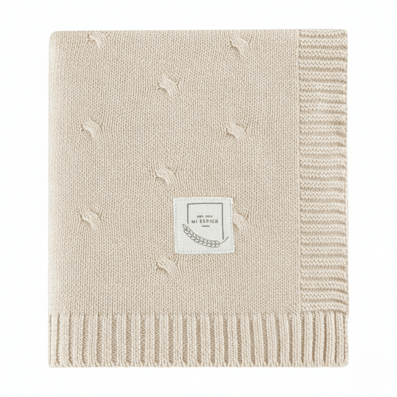 Battaniye - Pamuklu Triko Örgü Bebek Battaniyesi Sycamore - Miespiga