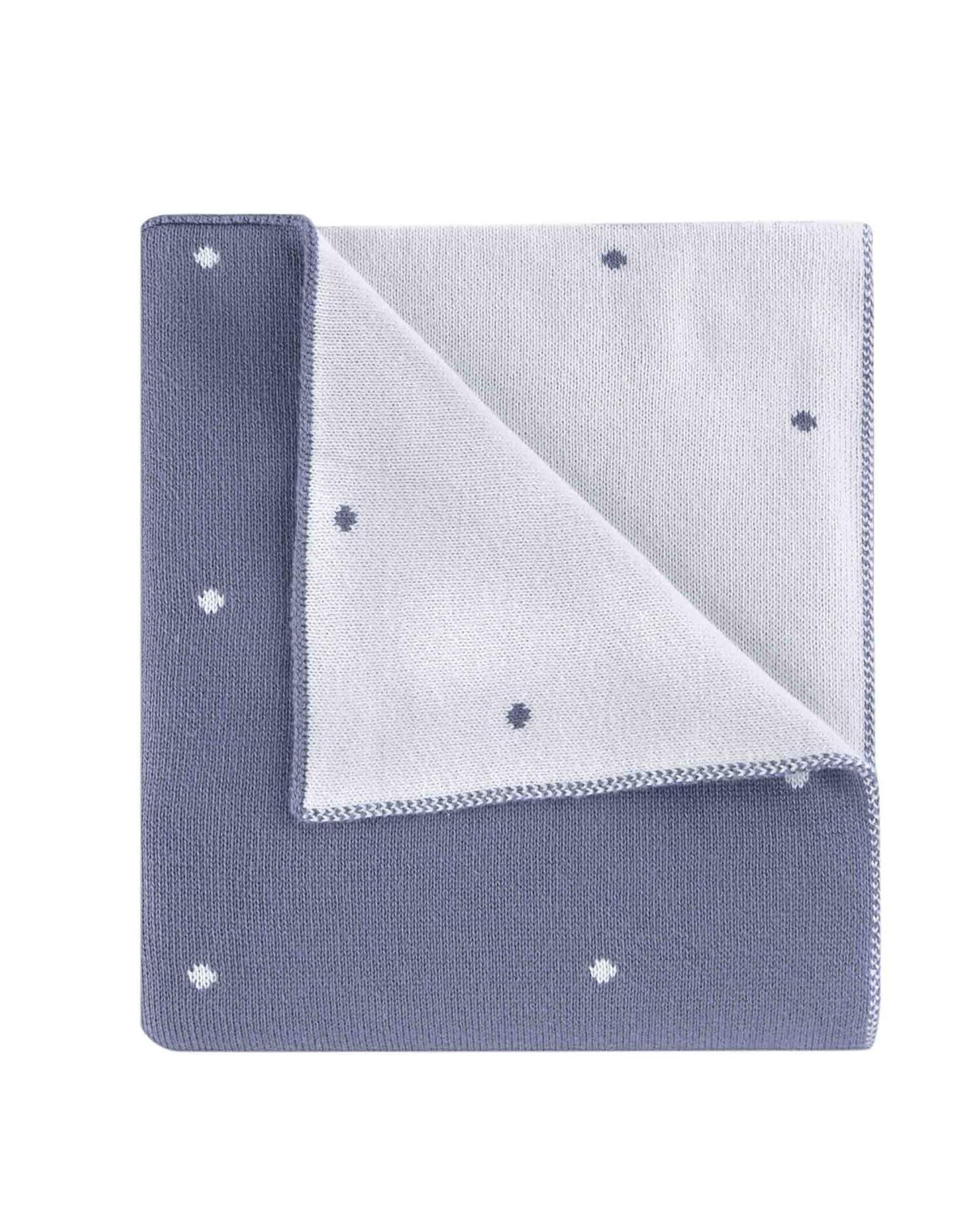 Battaniye - Pamuklu Triko Örgü Tavşan Desenli Bebek Battaniyesi Chinchilla - Miespiga