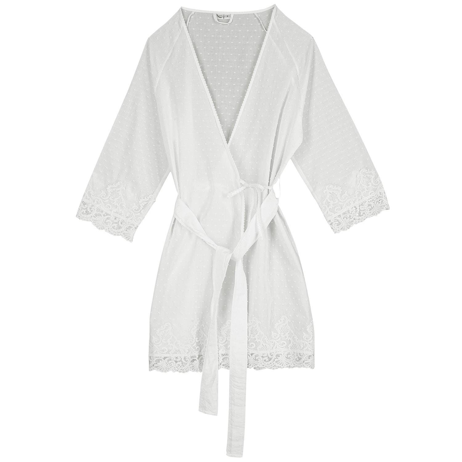 Sabahlık - Pearl Dantelli Kadın Bride Gelin Sabahlığı - Miespiga