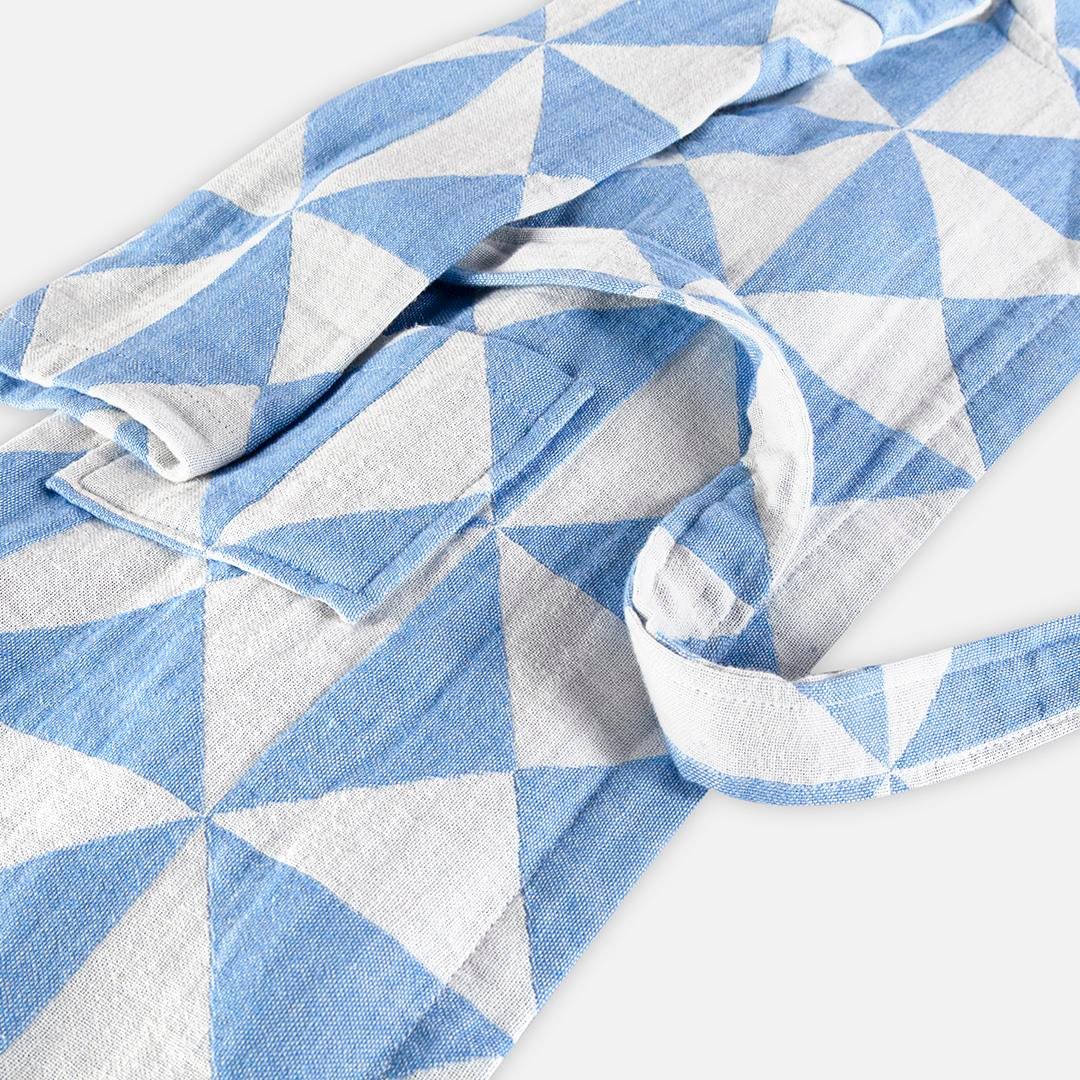 Peştamal Bornoz - Piramit Desenli Çocuk Peştemal Plaj Bornozu - Miespiga