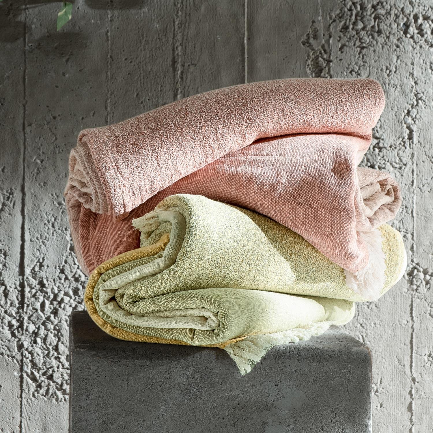 Yatak Örtüsü & Pike - Rainbow %100 Pamuklu Degrade Jakarlı Dokuma Battal Boy (King Size) 240x260cm Antialerjik Nefes Alabilen Dört Mevsim Pike Yatak Örtüsü - Miespiga