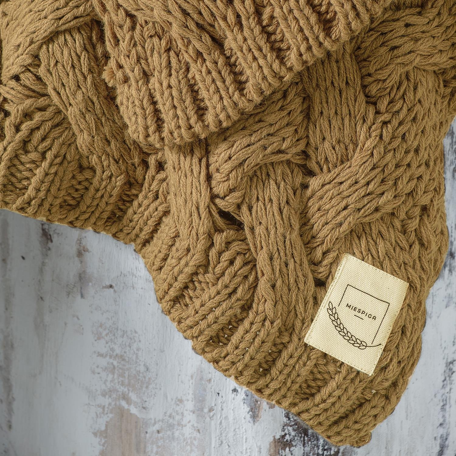 Battaniye - Serenita Saç Örgü Triko Tv Battaniyesi Throw Koltuk Şalı - Miespiga