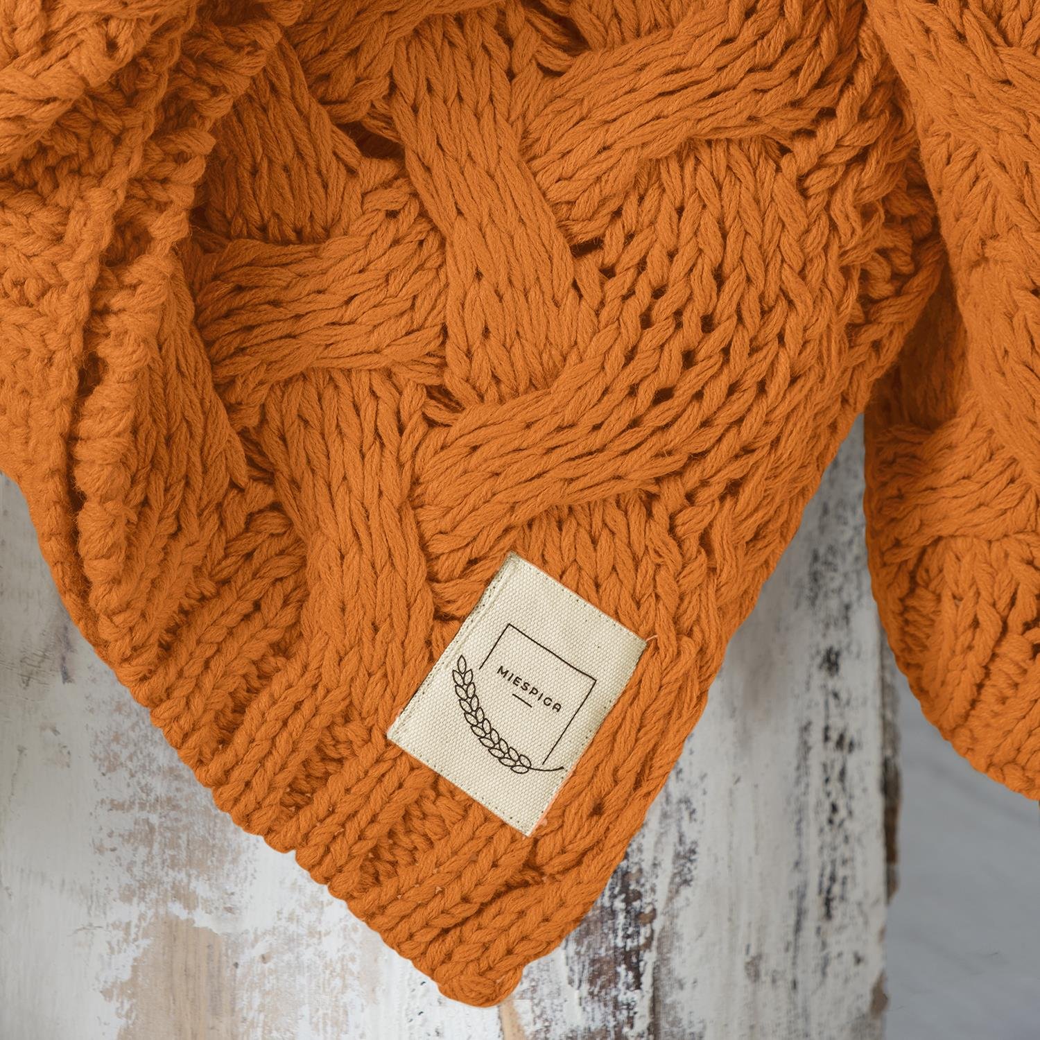 Battaniye - Serenita Saç Örgü Triko Tv Battaniyesi Throw Koltuk Şalı - Miespiga