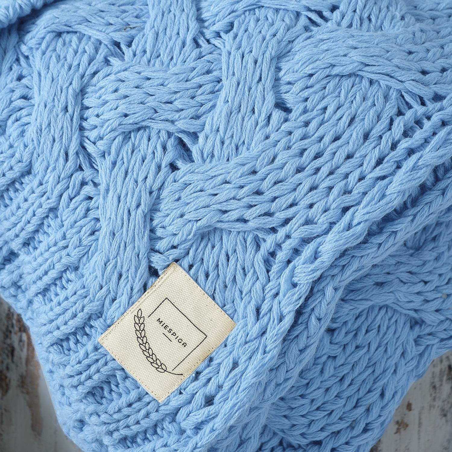 Battaniye - Serenita Saç Örgü Triko Tv Battaniyesi Throw Koltuk Şalı - Miespiga