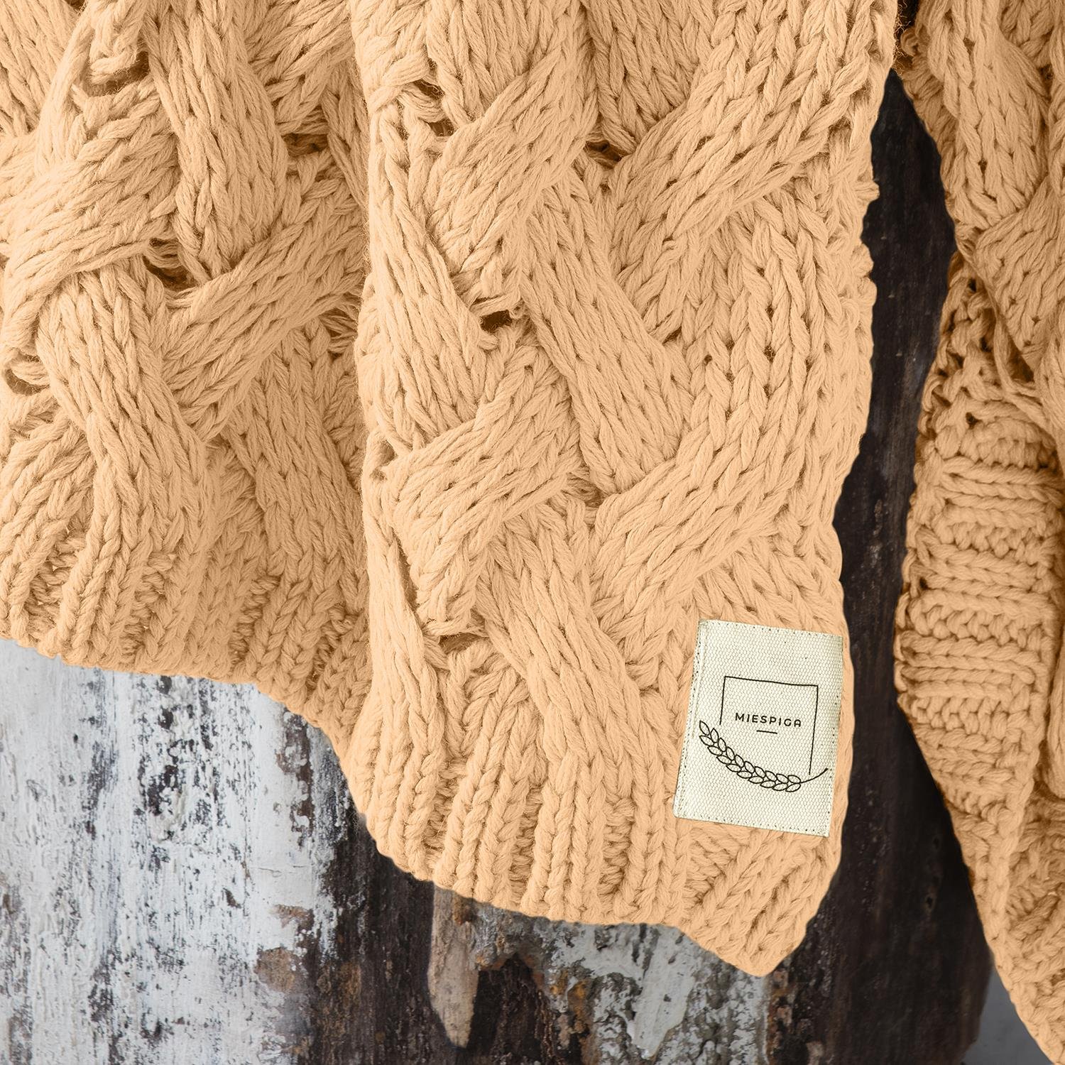 Battaniye - Serenita Saç Örgü Triko Tv Battaniyesi Throw Koltuk Şalı - Miespiga