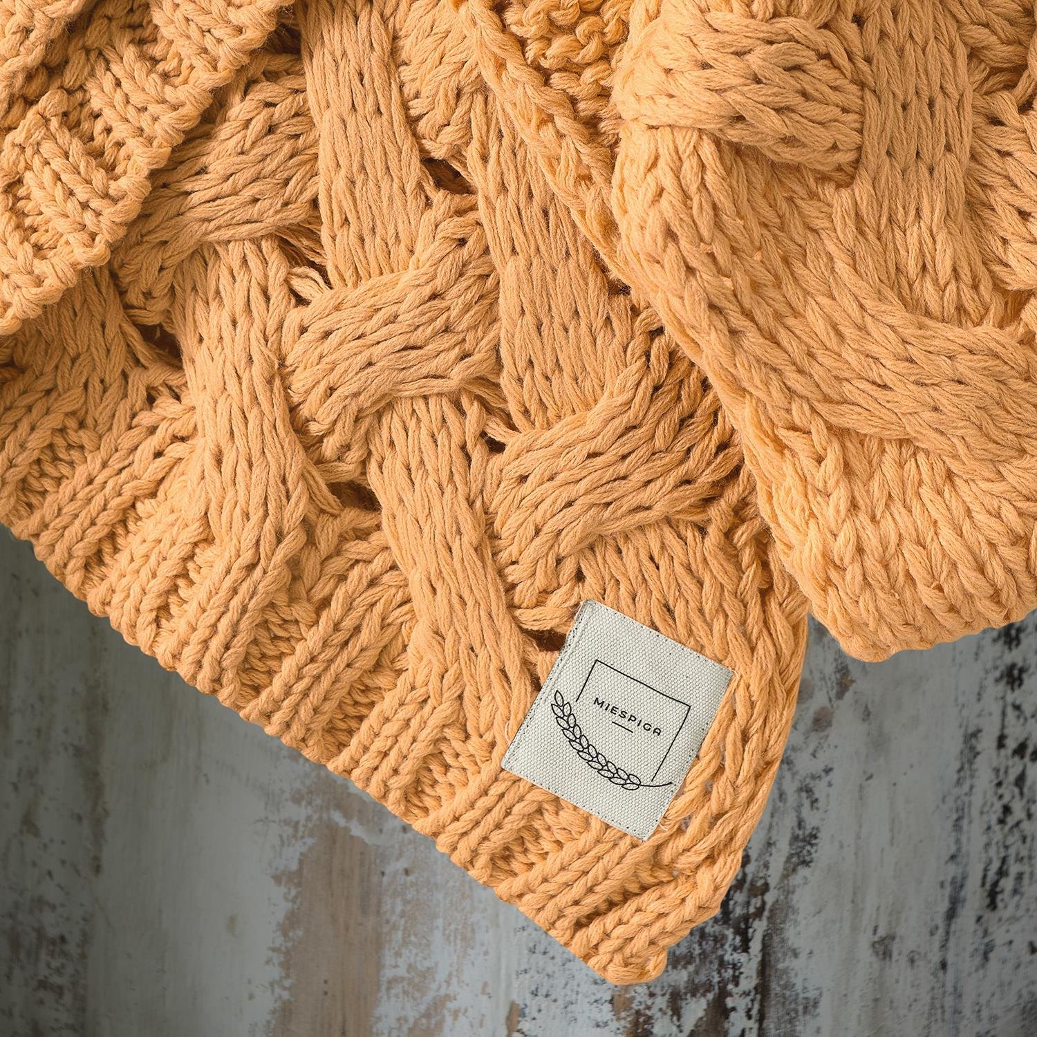 Battaniye - Serenita Saç Örgü Triko Tv Battaniyesi Throw Koltuk Şalı - Miespiga