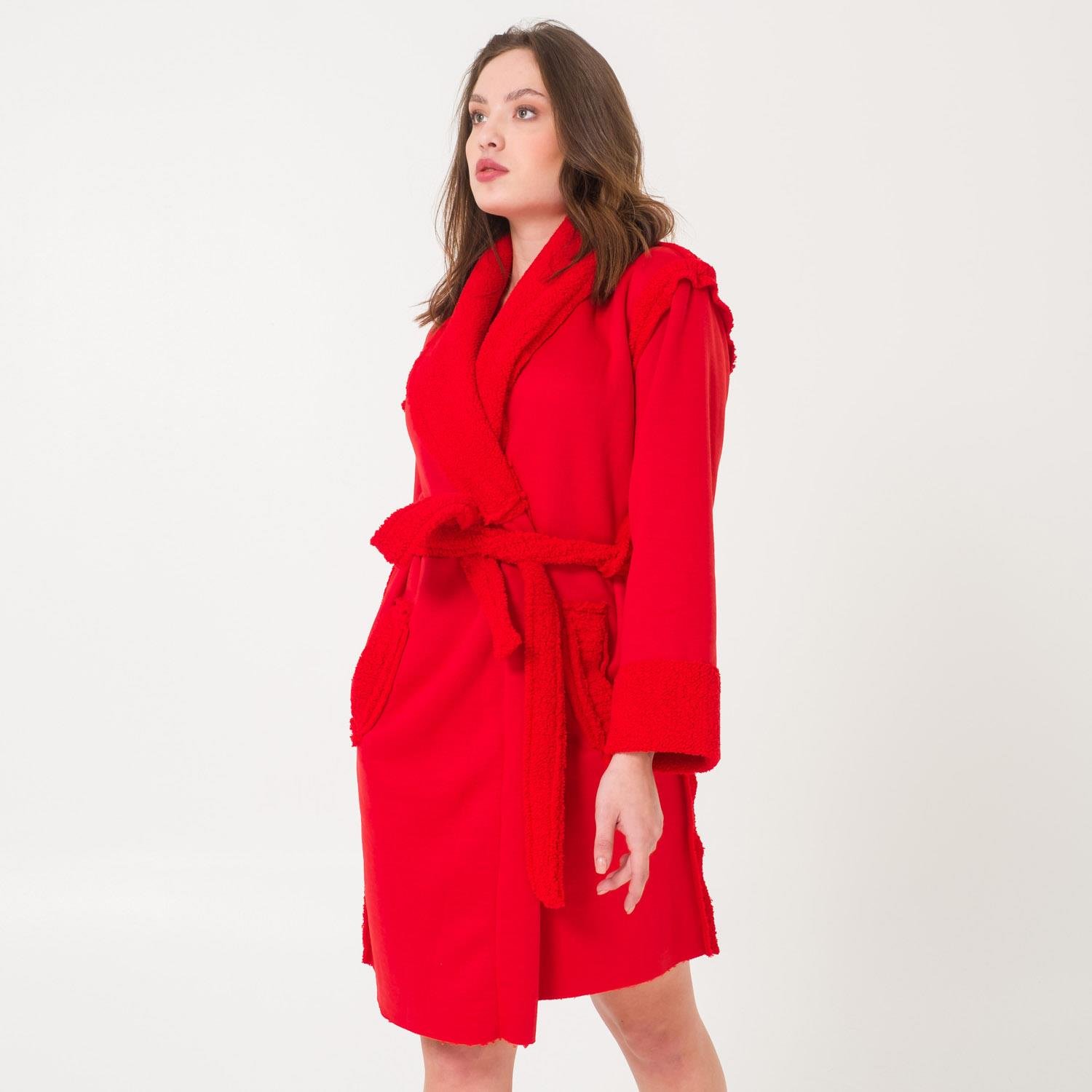 Sabahlık - Sherpa Suni Yünlü Teddy Peluş Kadın Sabahlık - Miespiga