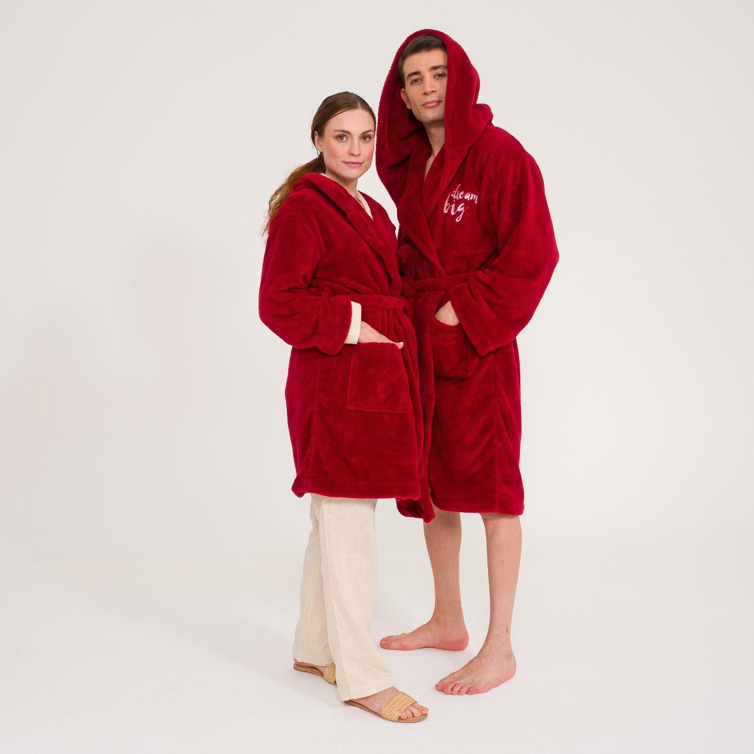 Sabahlık Seti - Uzun Kapüşonlu Welsoft Sabahlık Aile Seti - Miespiga