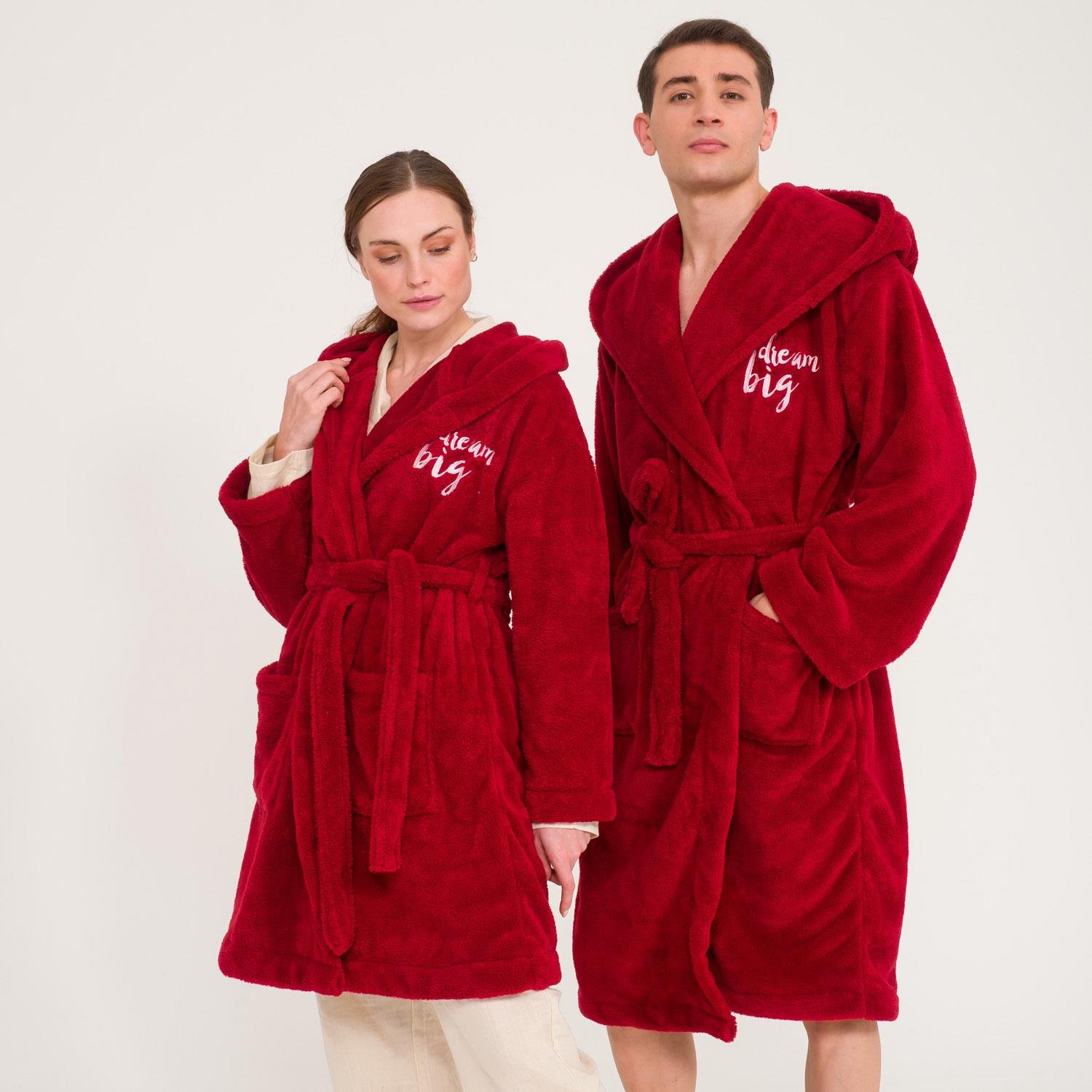 Sabahlık Seti - Uzun Kapüşonlu Welsoft Sabahlık Aile Seti - Miespiga