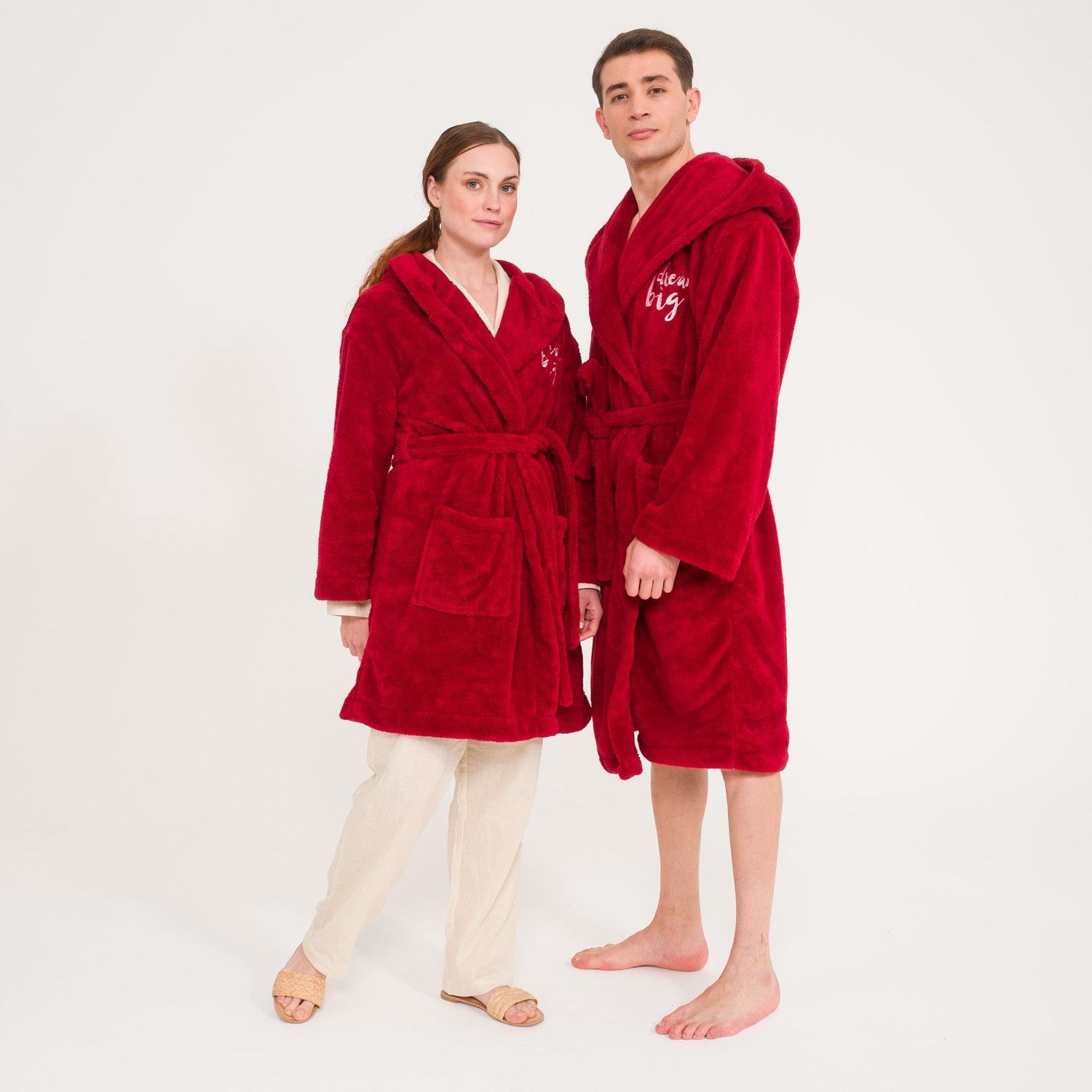 Sabahlık Seti - Uzun Kapüşonlu Welsoft Sabahlık Aile Seti - Miespiga