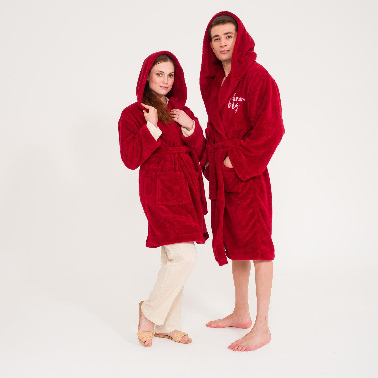 Sabahlık Seti - Uzun Kapüşonlu Welsoft Sabahlık Aile Seti - Miespiga