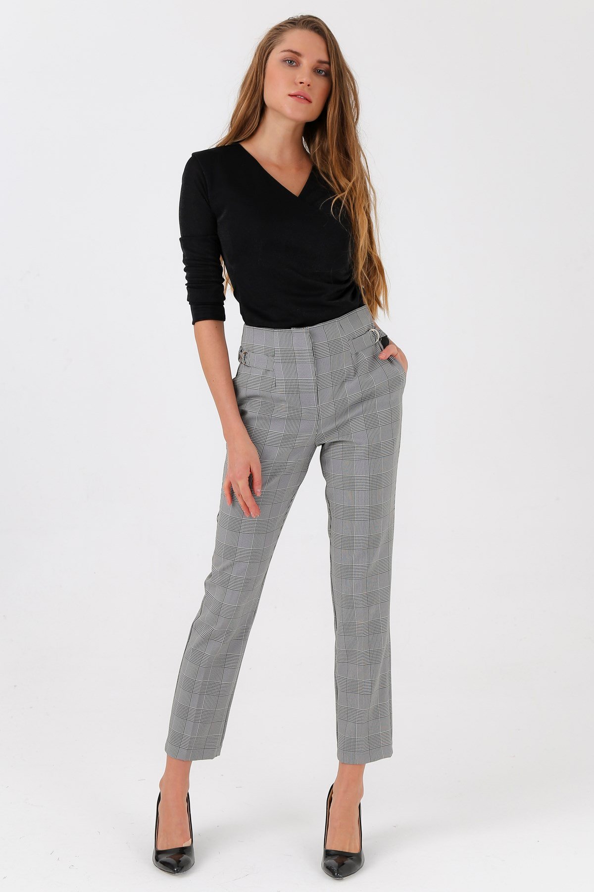 2540 GRİ EKOSE PANTALON