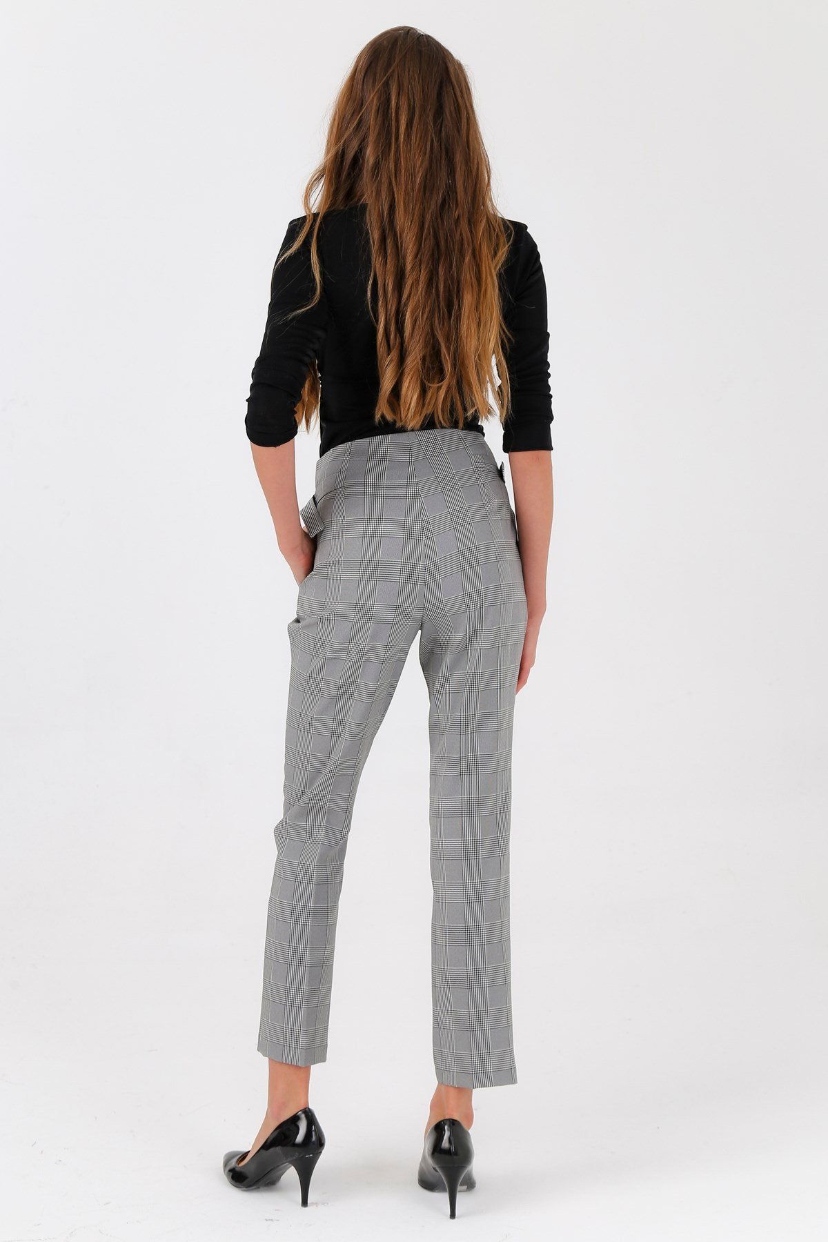 2540 GRİ EKOSE PANTALON