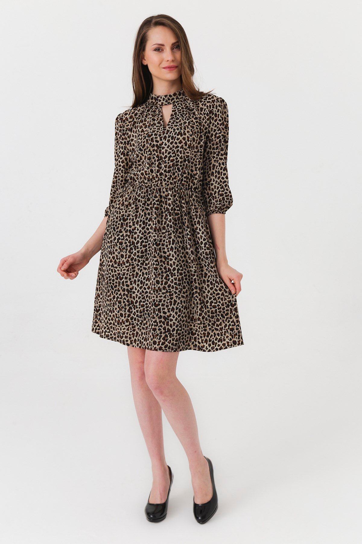 4263 LEOPAR ELBİSE