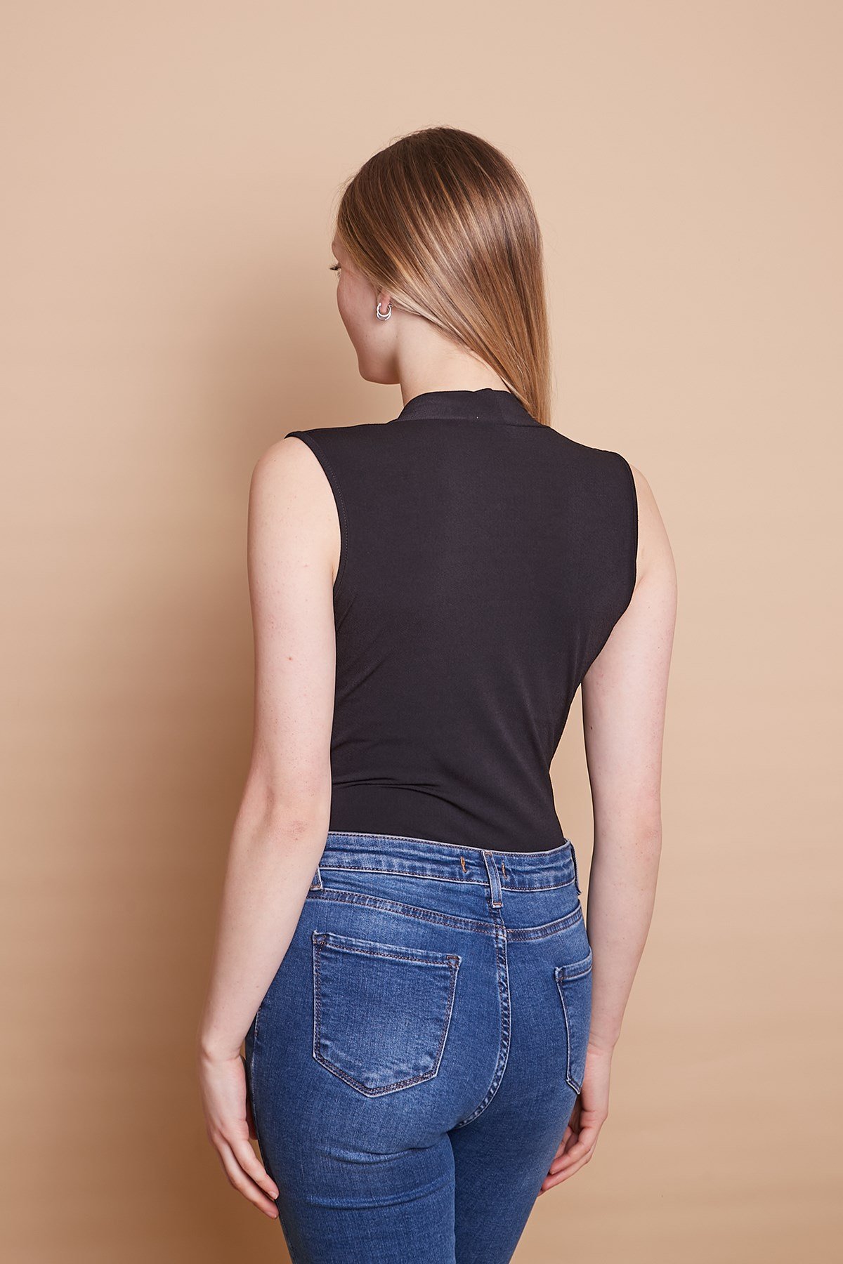 JUMENTkadın krep kumaş anvelop kruvaze kolu büzgülü kısa kol zıbınlı likralı bodysuit bluz