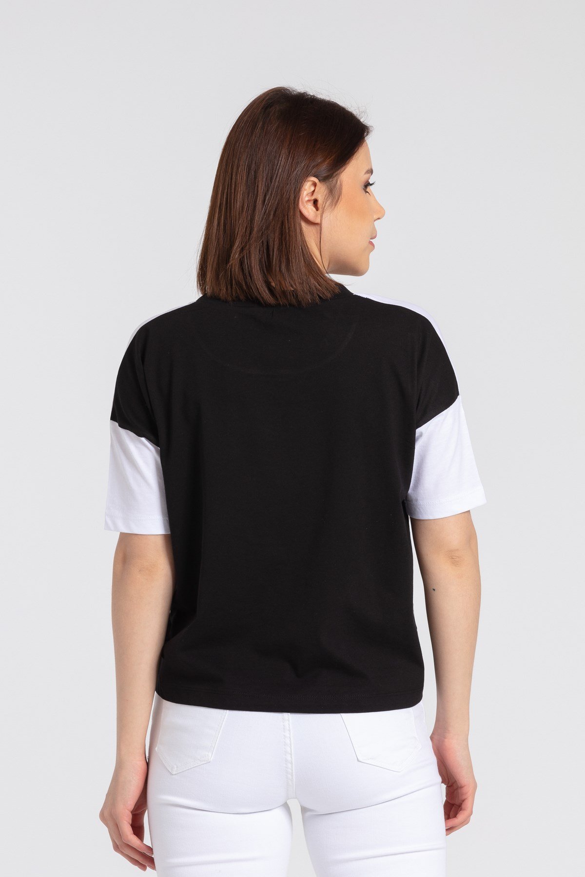 JUMENTKadın Yüz Baskılı Pamuklu Tshirt-Krem