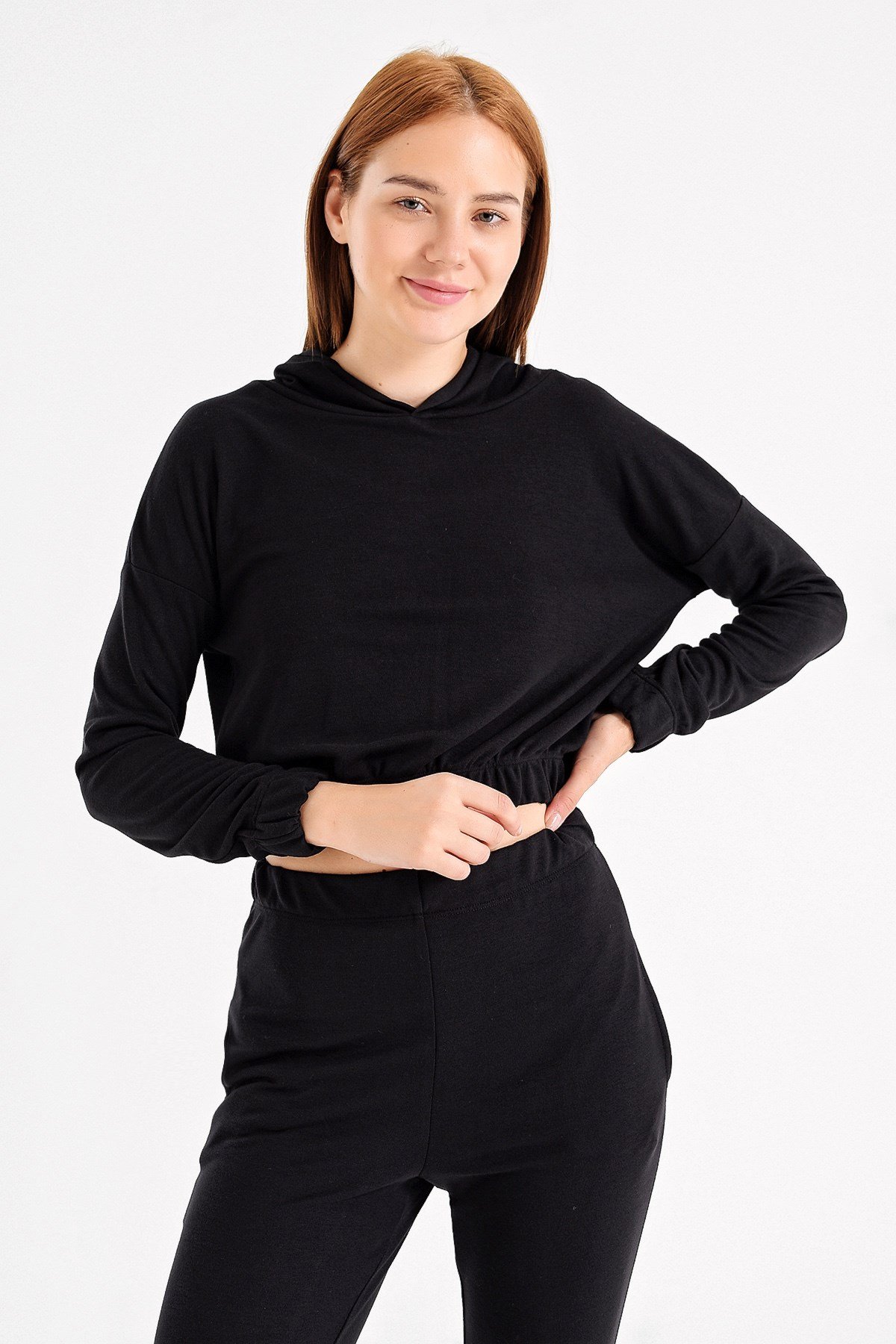 JUMENTKaşonlu Sweatshirt -Siyah