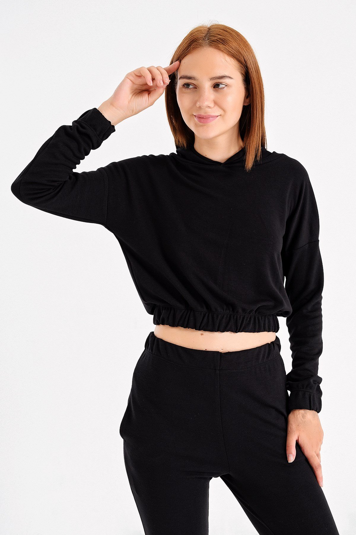 JUMENTKaşonlu Sweatshirt -Siyah