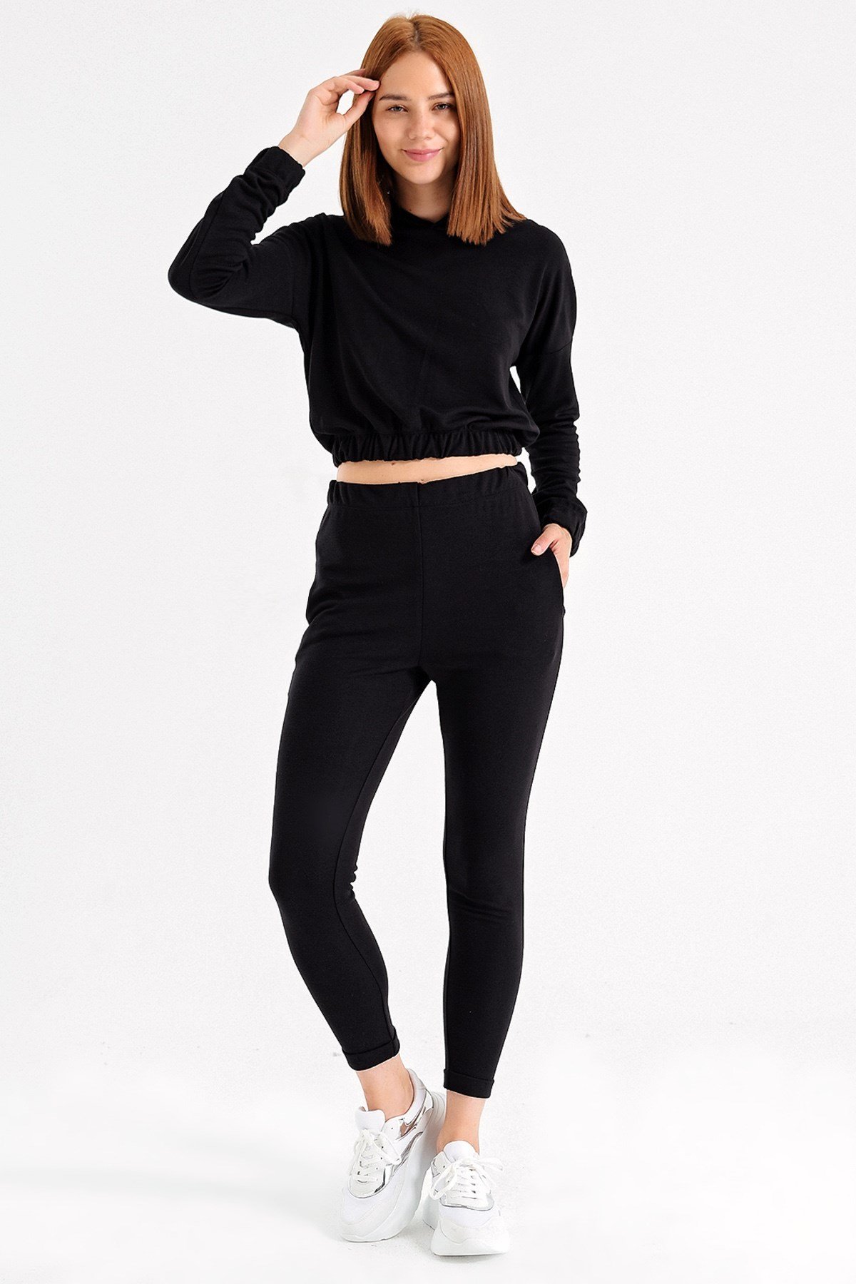 JUMENTKaşonlu Sweatshirt -Siyah