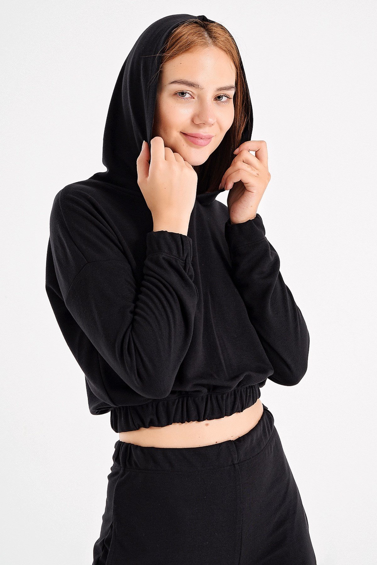 JUMENTKaşonlu Sweatshirt -Siyah