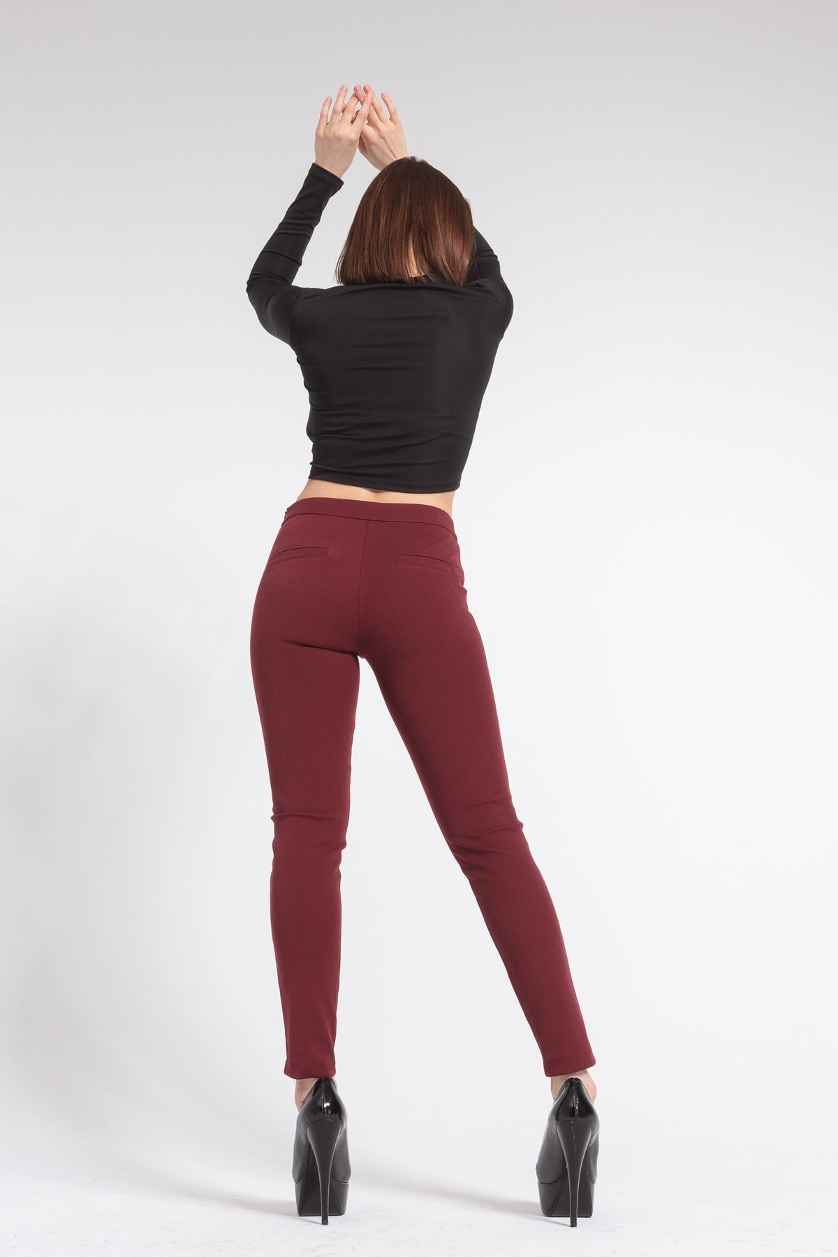 JUMENTÖnü Flato Cepli Pantolon -Bordo