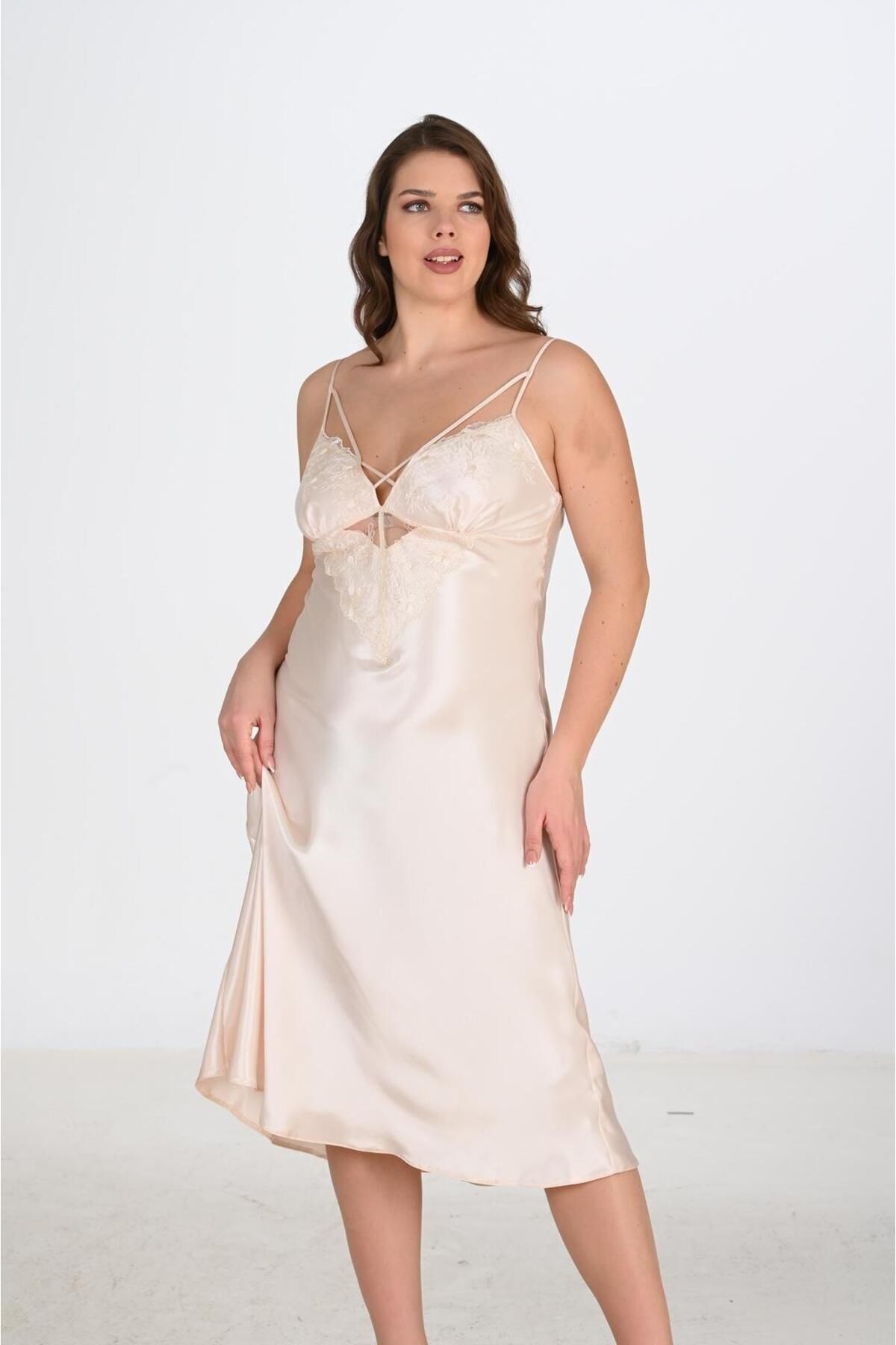 Will Like 2li Fildişi Sabahlık Takımı Bigsize 6222