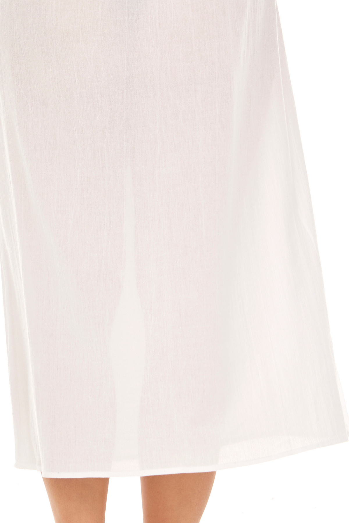 Beyaz Şile Bezi Pamuk Uzun Etek Astarı Tam Boy Jüpon 