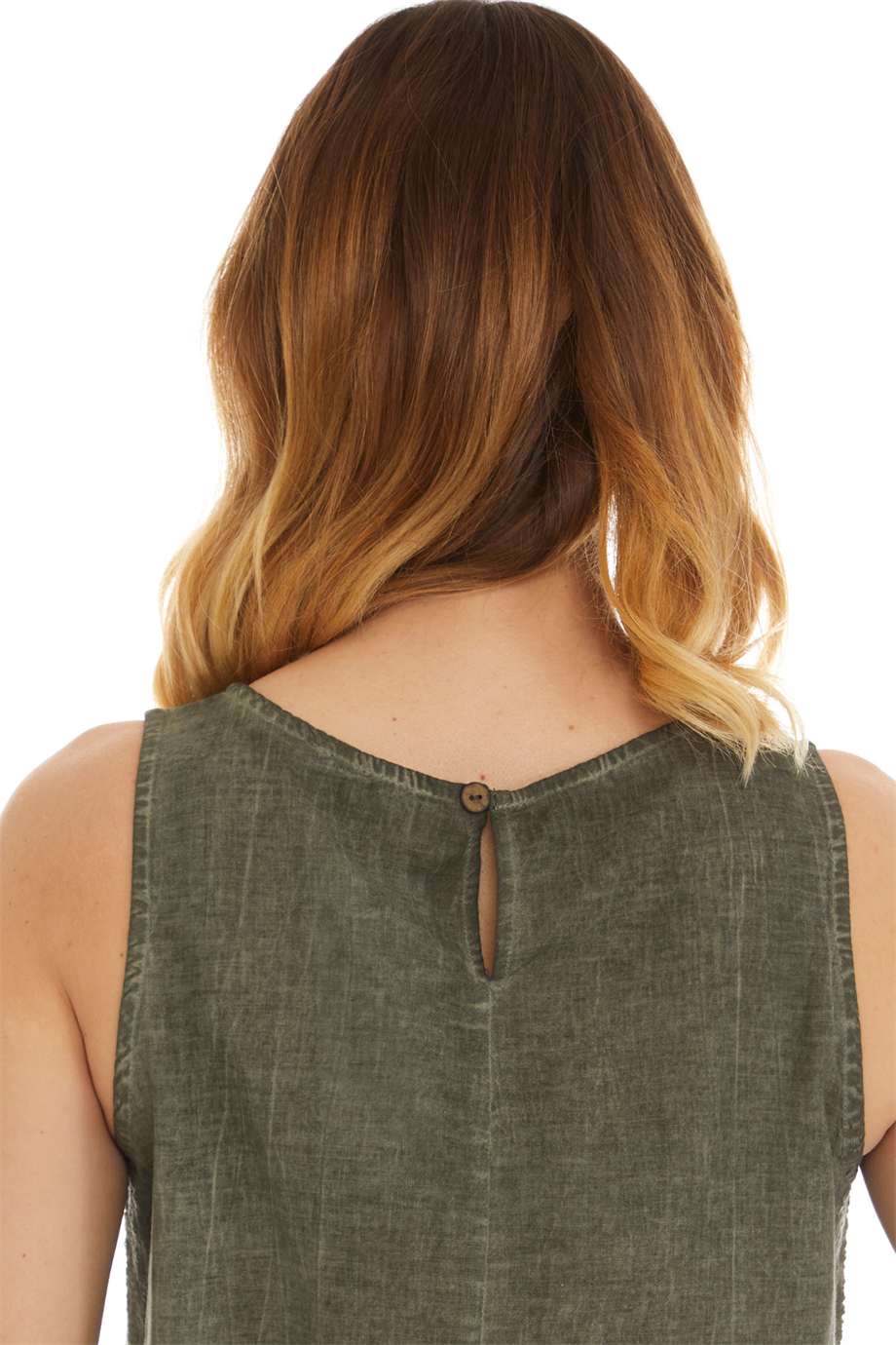 Haki Kolsuz Poplin Bluz 