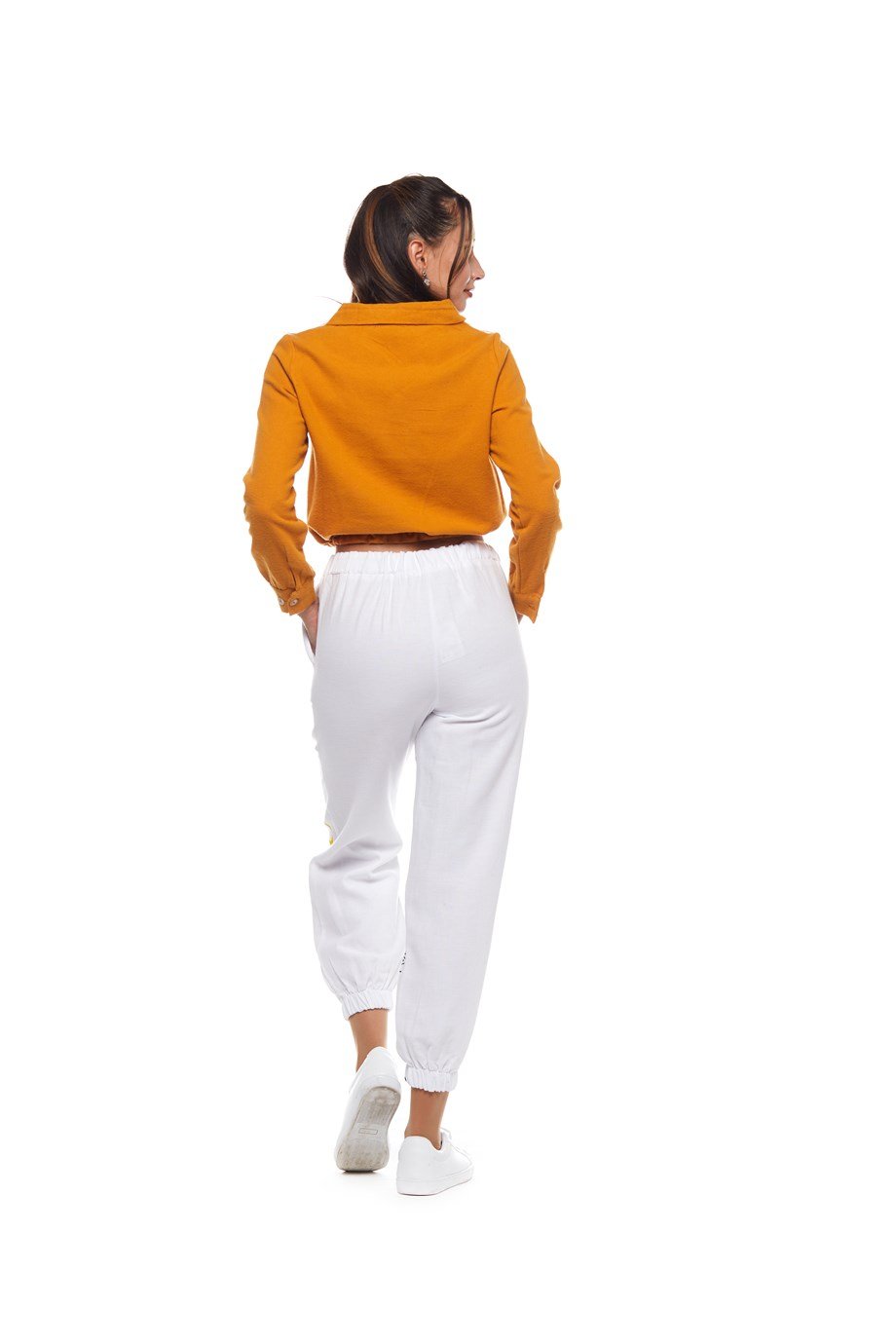 Hardal Belden Bağlamalı Bluz