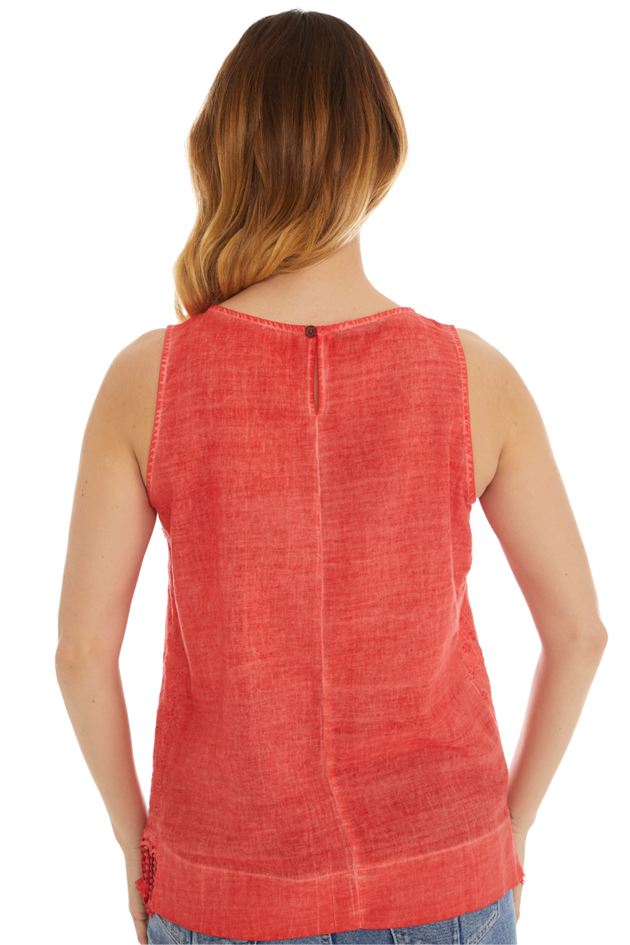 Mercan Kolsuz Poplin Bluz 