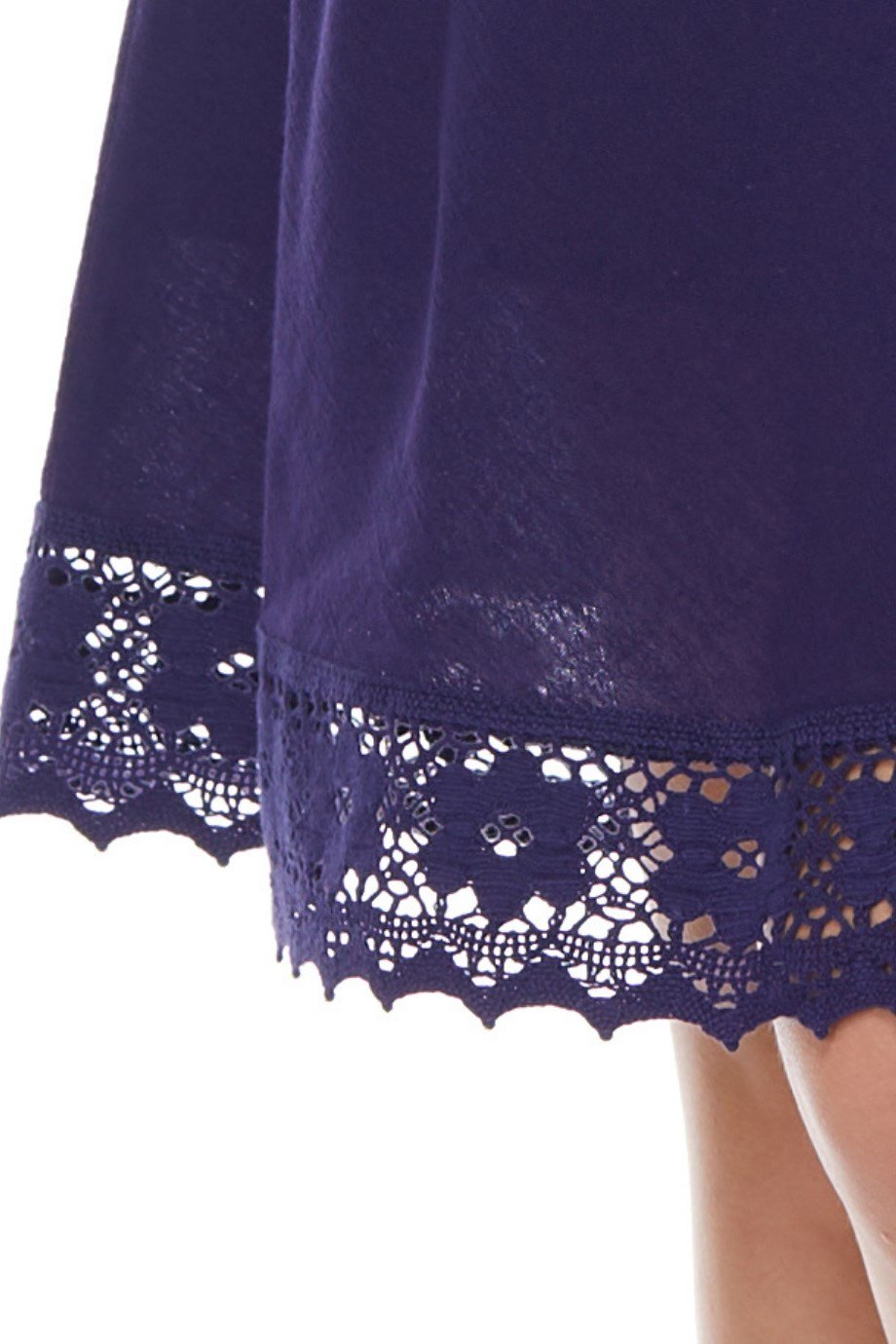 Mor Askılı Kemerli Elbise