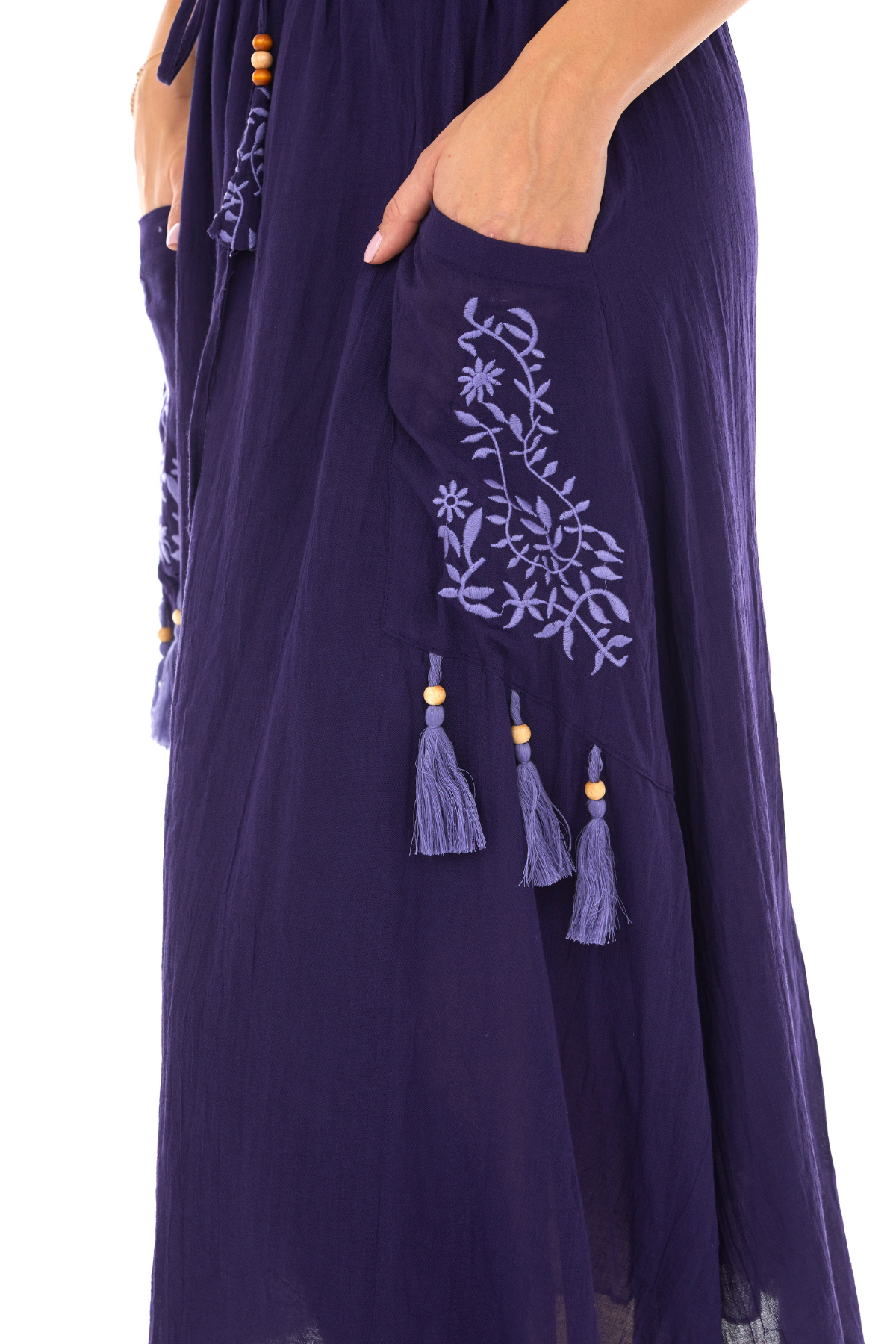 Mor Vual Midi Boy Yazlık Etek