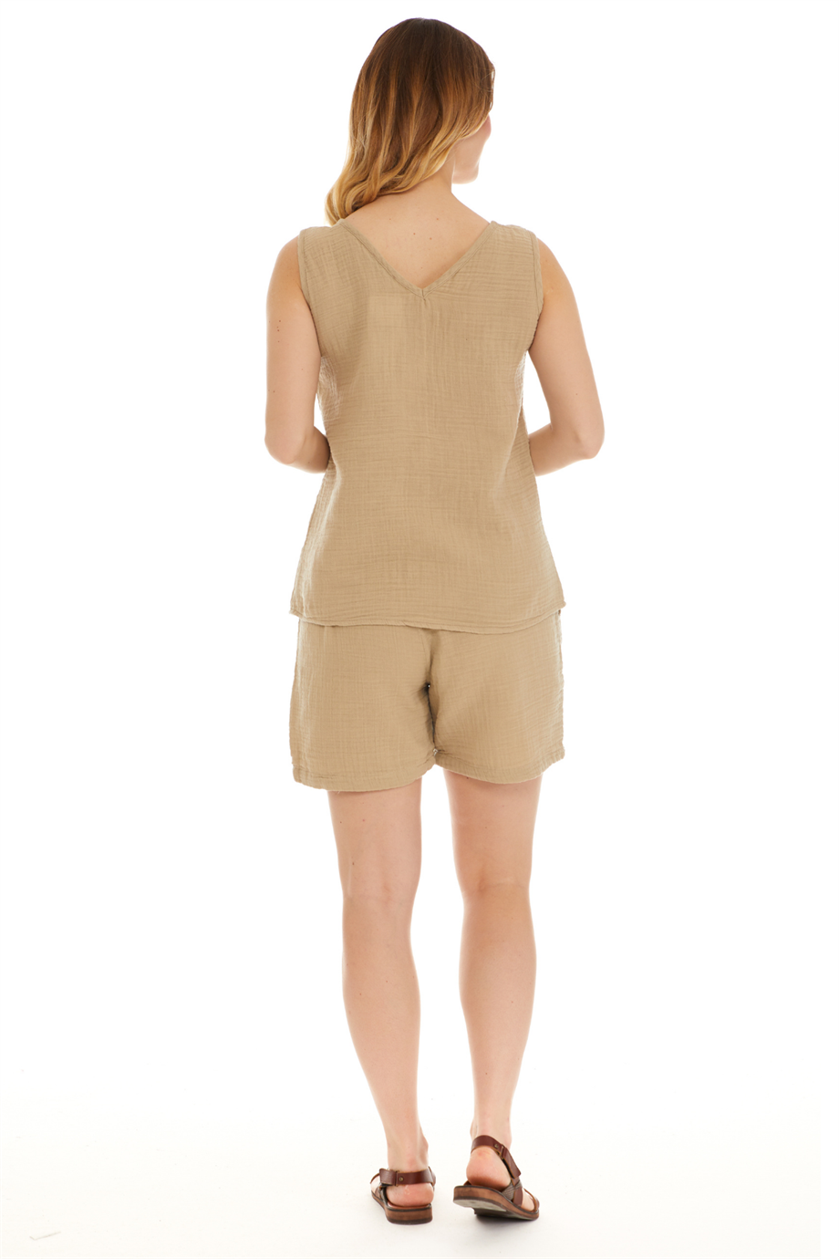 Müslin Vizon Bluz Şort İkili Takım 