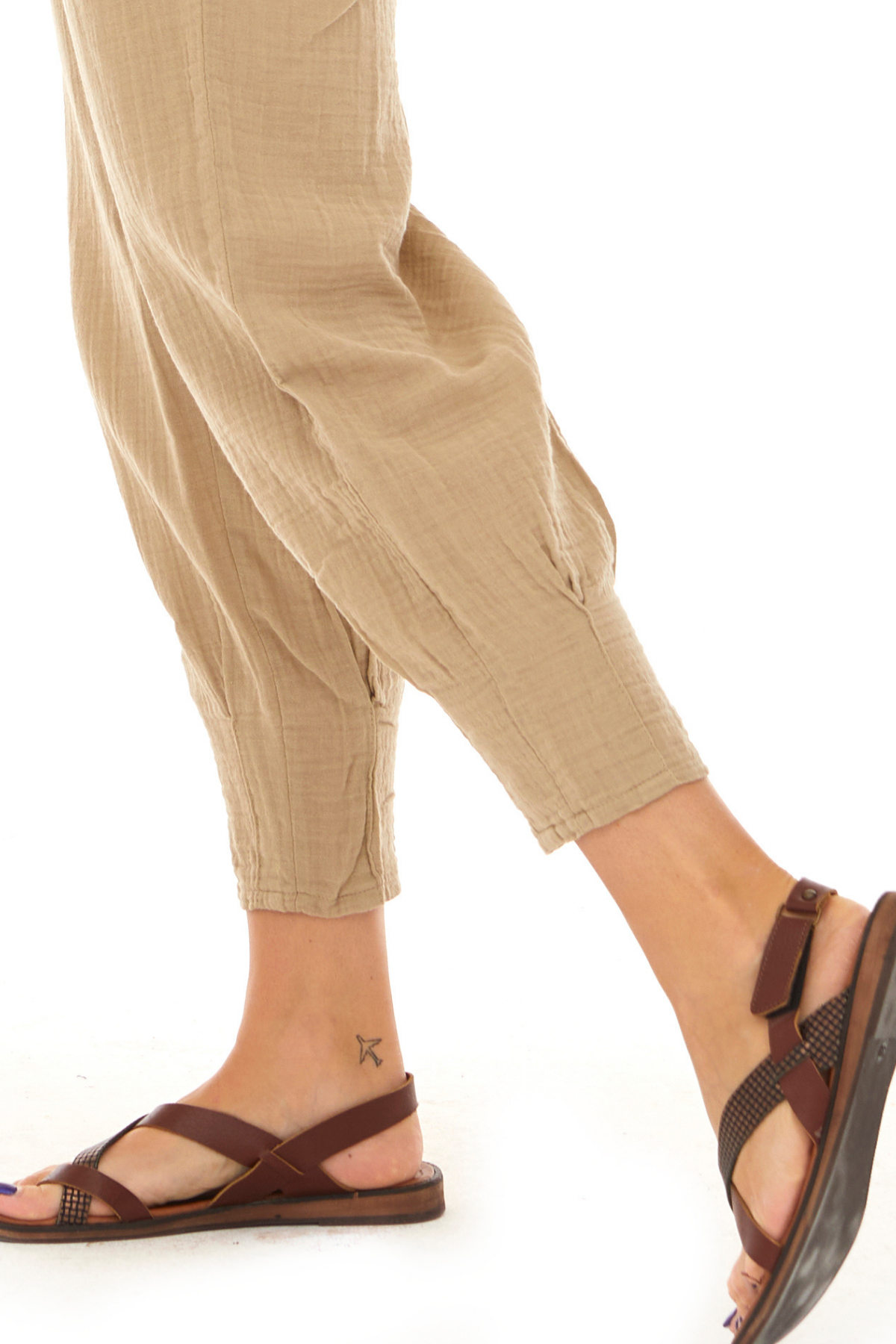 Müslin Vizon Havuç Kadın İlkbahar ve Yaz Pantolon 