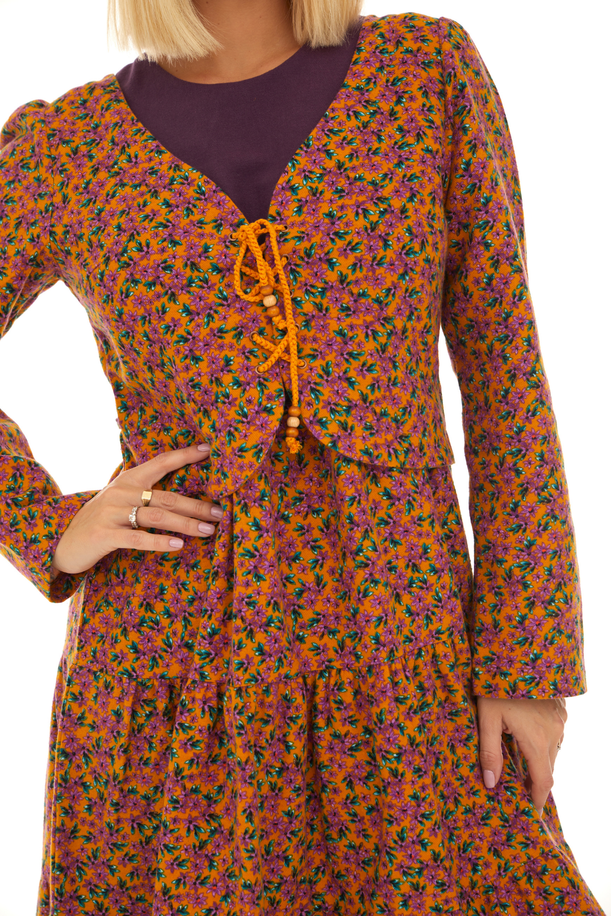 Pazen Hardal Ceketli Sonbahar Kış Elbise