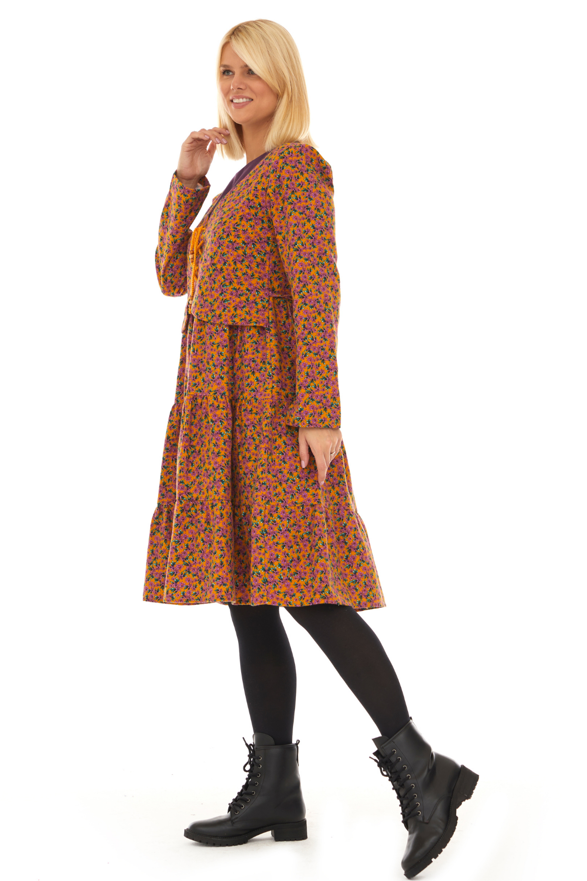 Pazen Hardal Ceketli Sonbahar Kış Elbise