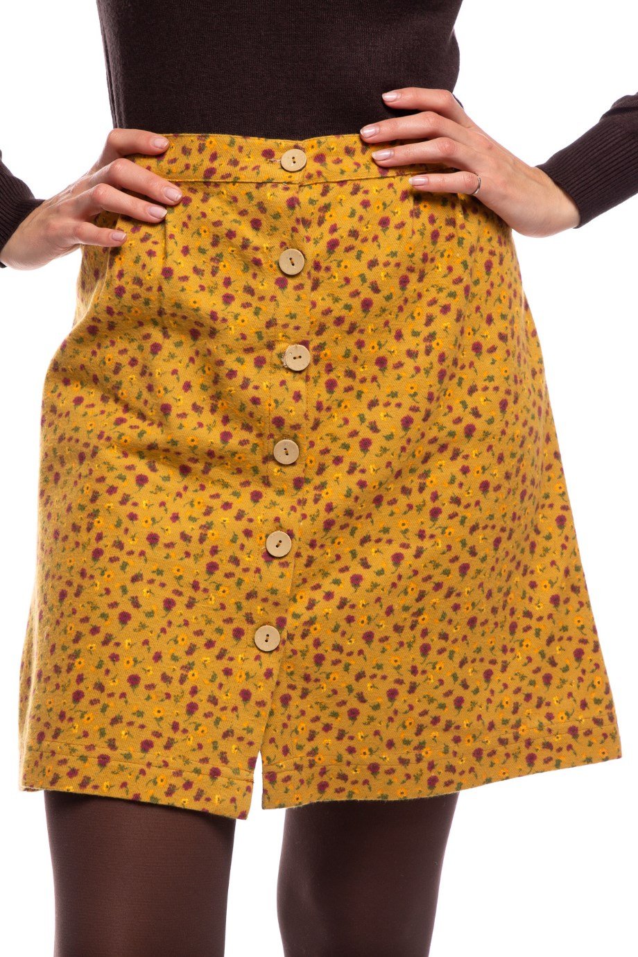Pazen Hardal Çıtır Desen Kısa Etek