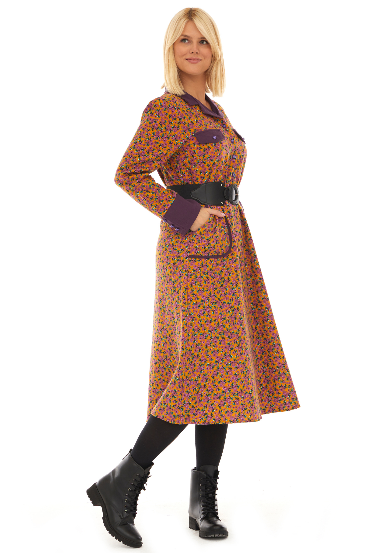 Pazen Hardal Kemerli  Sonbahar Kış Elbise