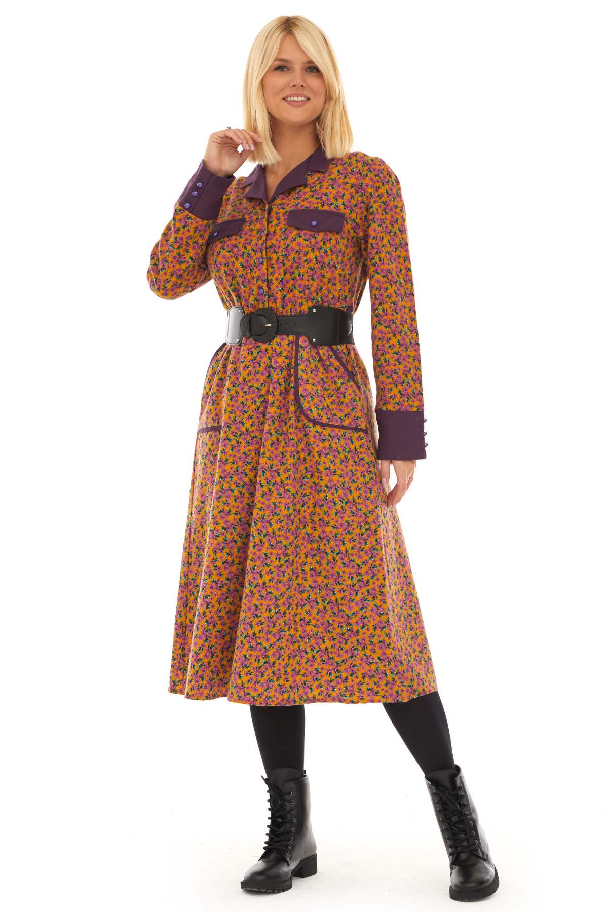 Pazen Hardal Kemerli  Sonbahar Kış Elbise