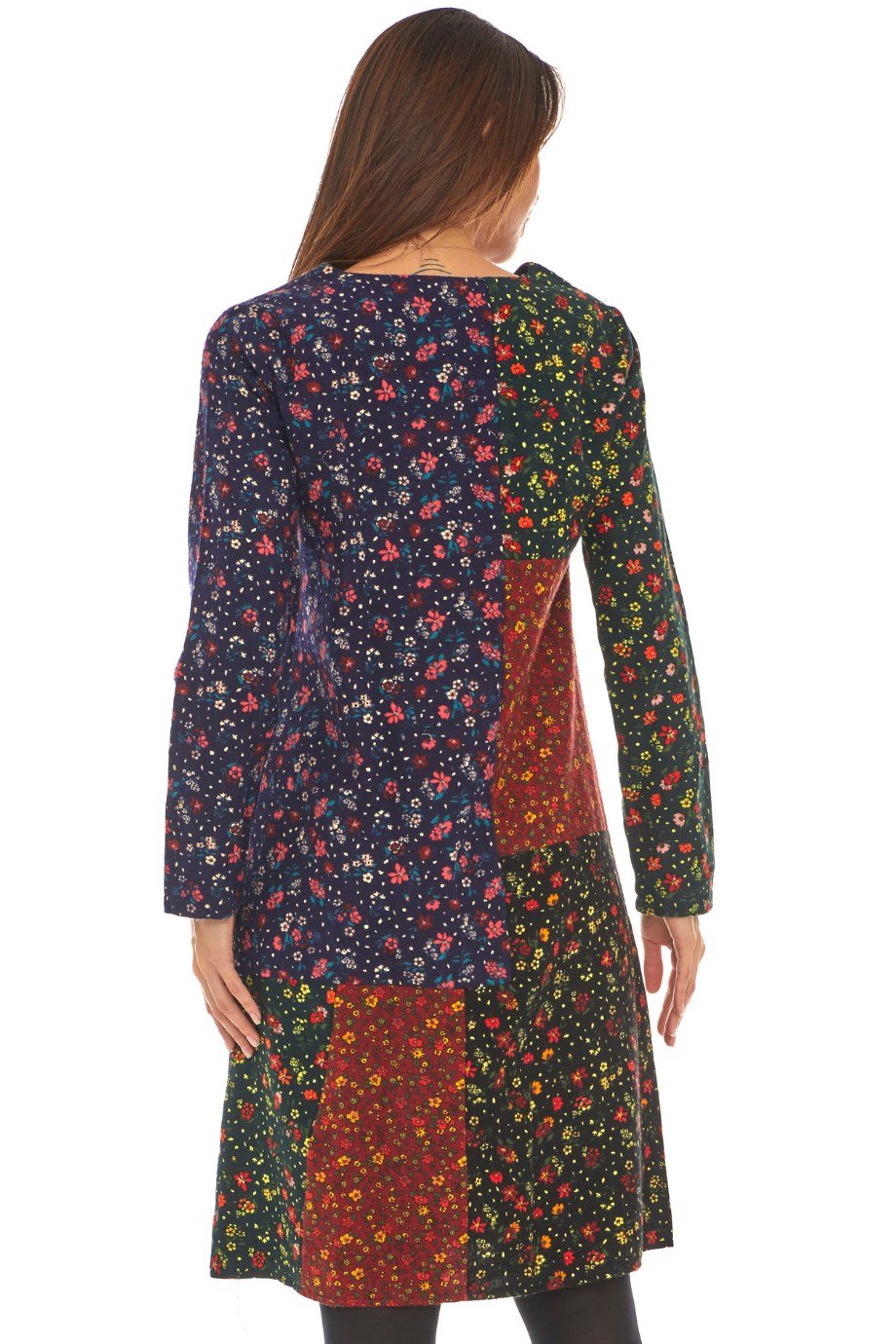 Pazen  Patchwork Kısa Elbise