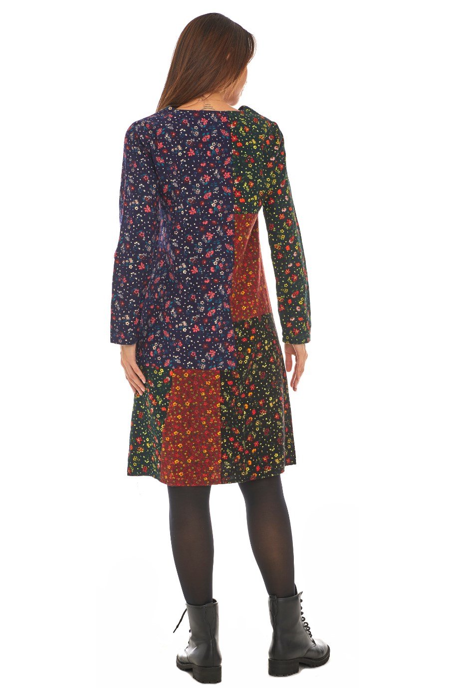 Pazen  Patchwork Kısa Elbise