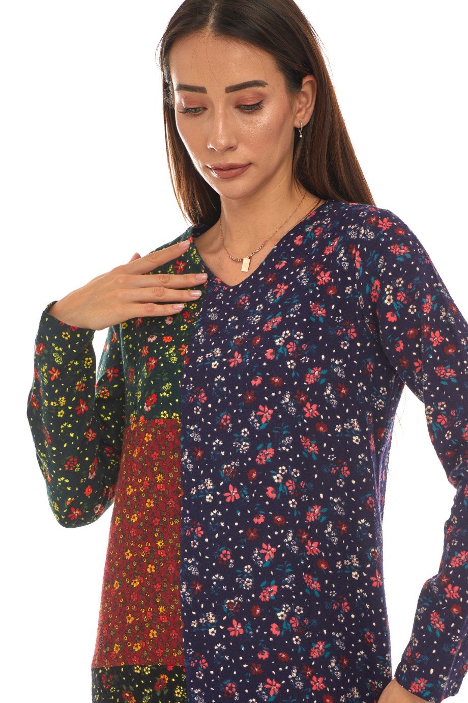 Pazen  Patchwork Uzun Elbise