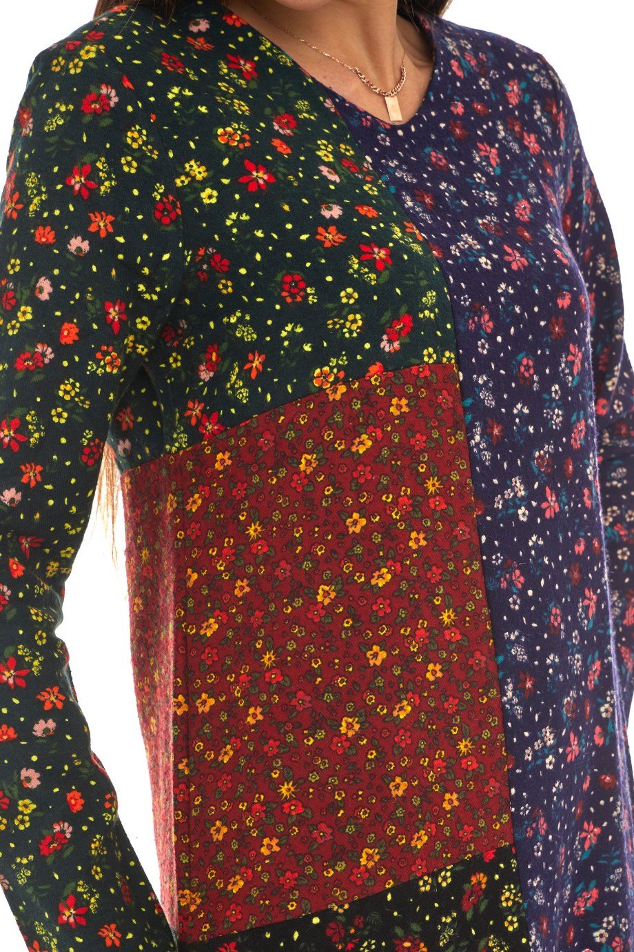 Pazen  Patchwork Uzun Elbise