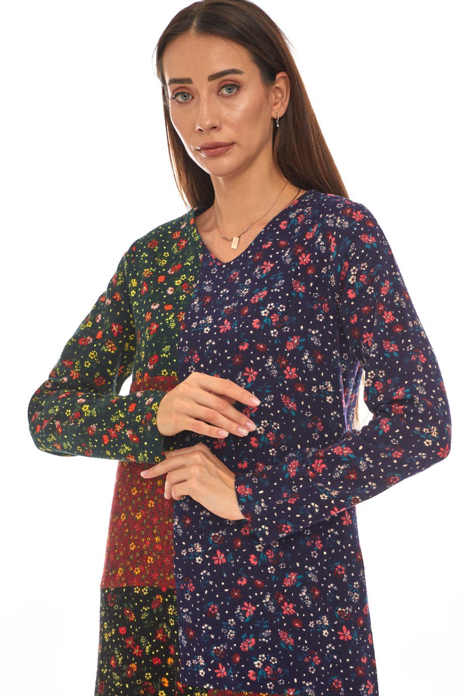 Pazen  Patchwork Uzun Elbise