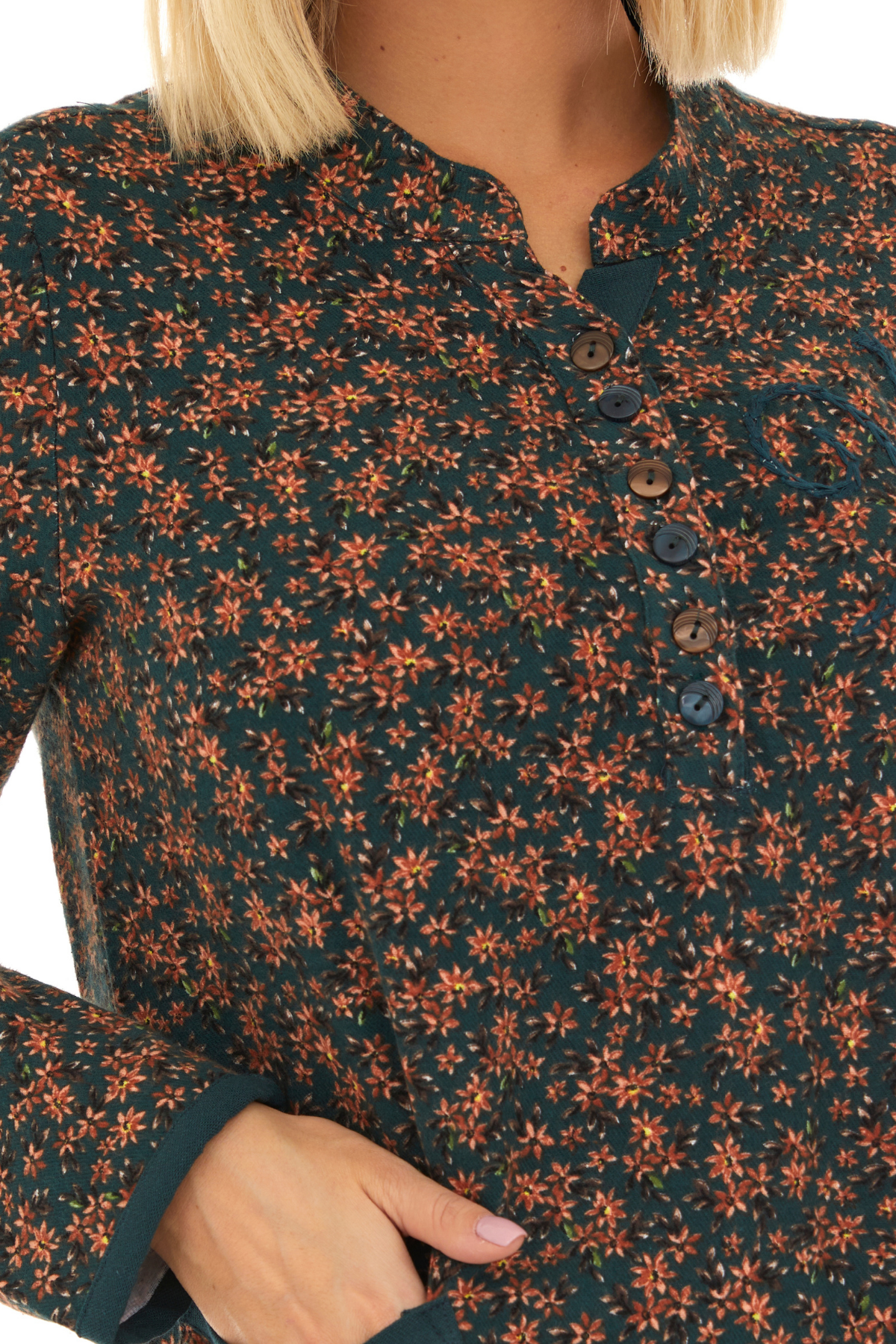 Pazen Petrol Yıldız Nakışlı Uzun Sonbahar ve Kışlık Elbise