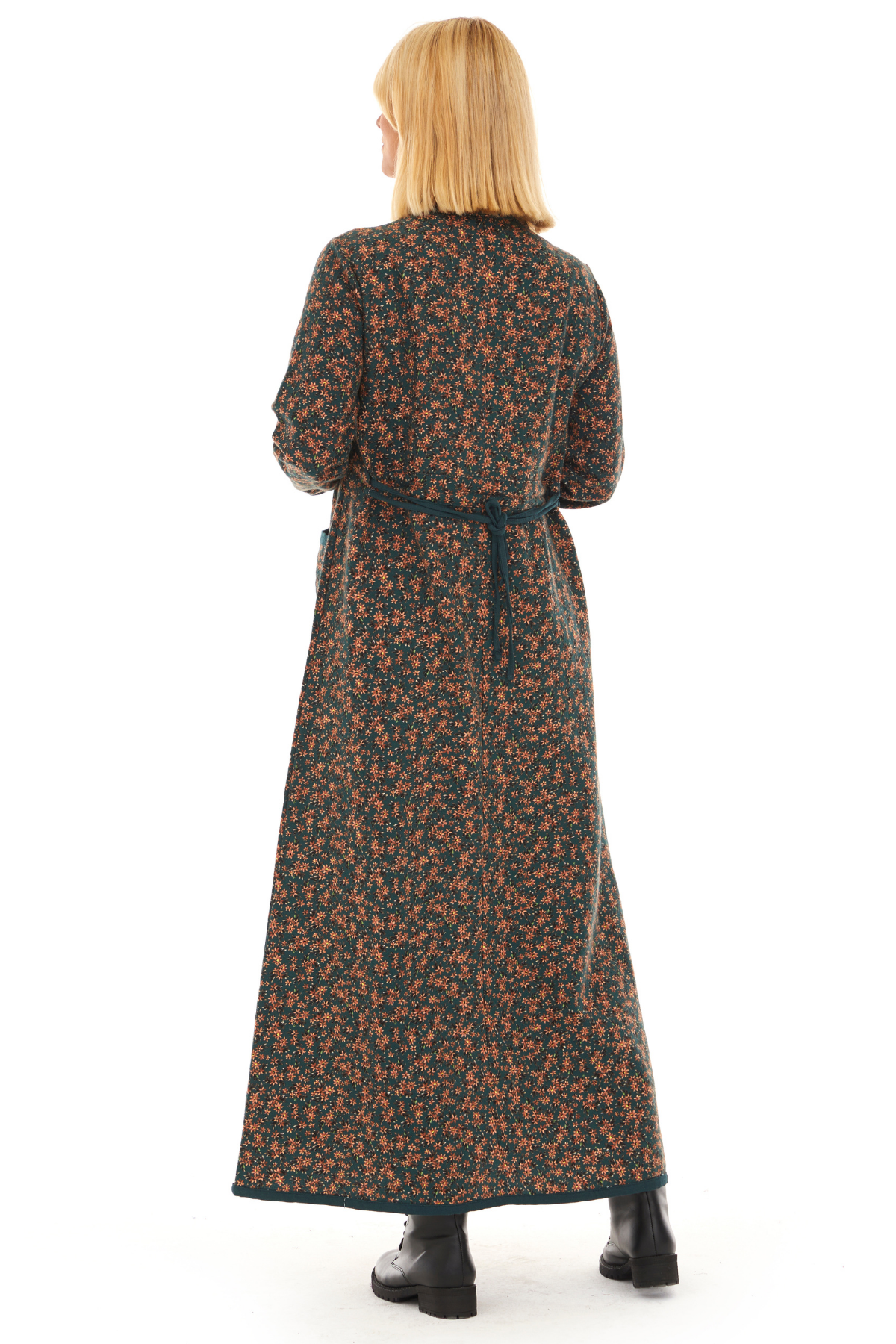 Pazen Petrol Yıldız Nakışlı Uzun Sonbahar ve Kışlık Elbise