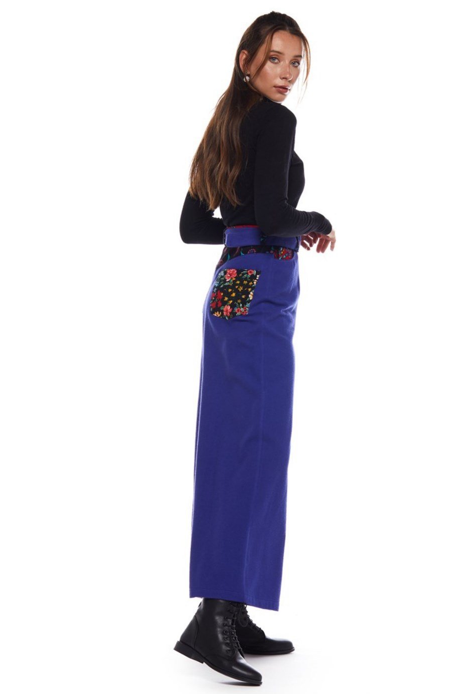 Pazen Saks Geniş Paça Pantolon