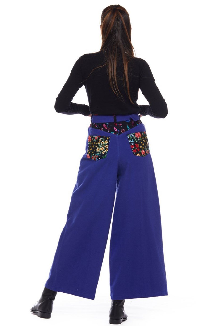 Pazen Saks Geniş Paça Pantolon