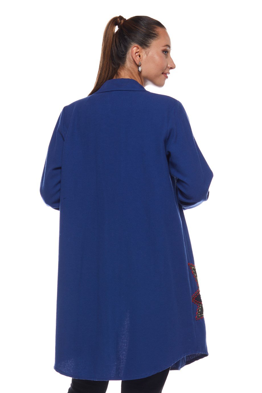 Pazen Saks Otantik İşlemeli Tunik